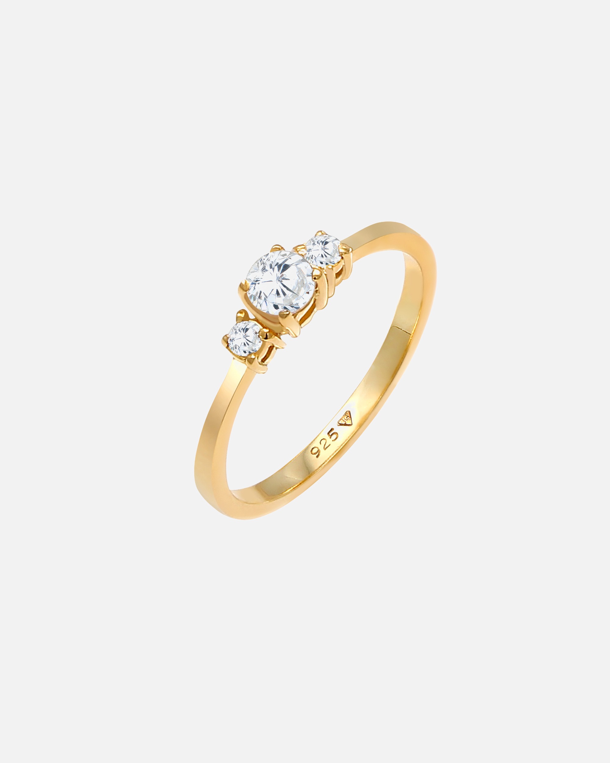 Ring für Weiblich Elli Verlobung Zirkonia Kristalle 925 Sterling Silber 52