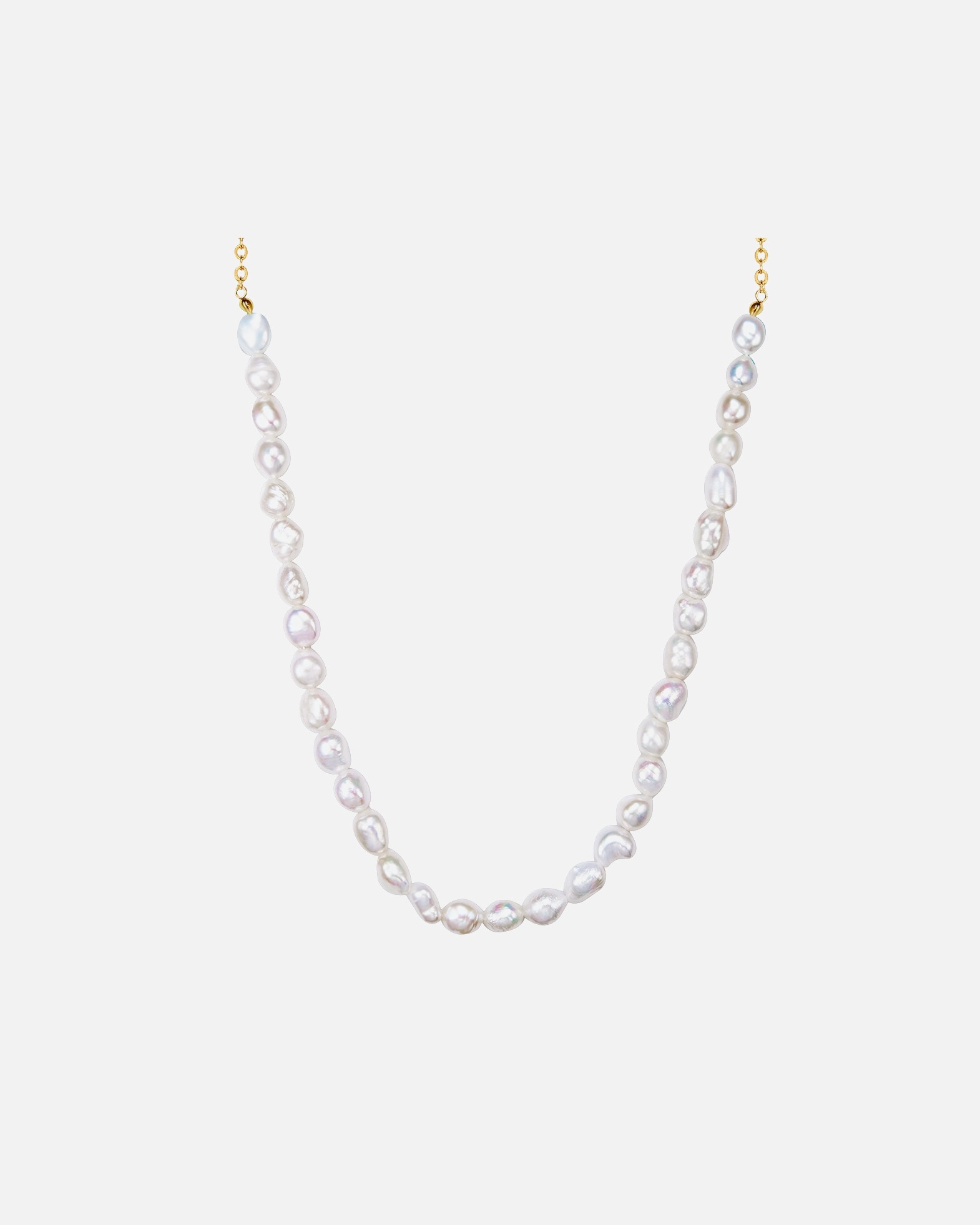 Collier for FemmeCollier de perles Métal Perle de culture d'eau douce en Or jaune42,0 cm Basiskette + 5,0 cm Verlängerung