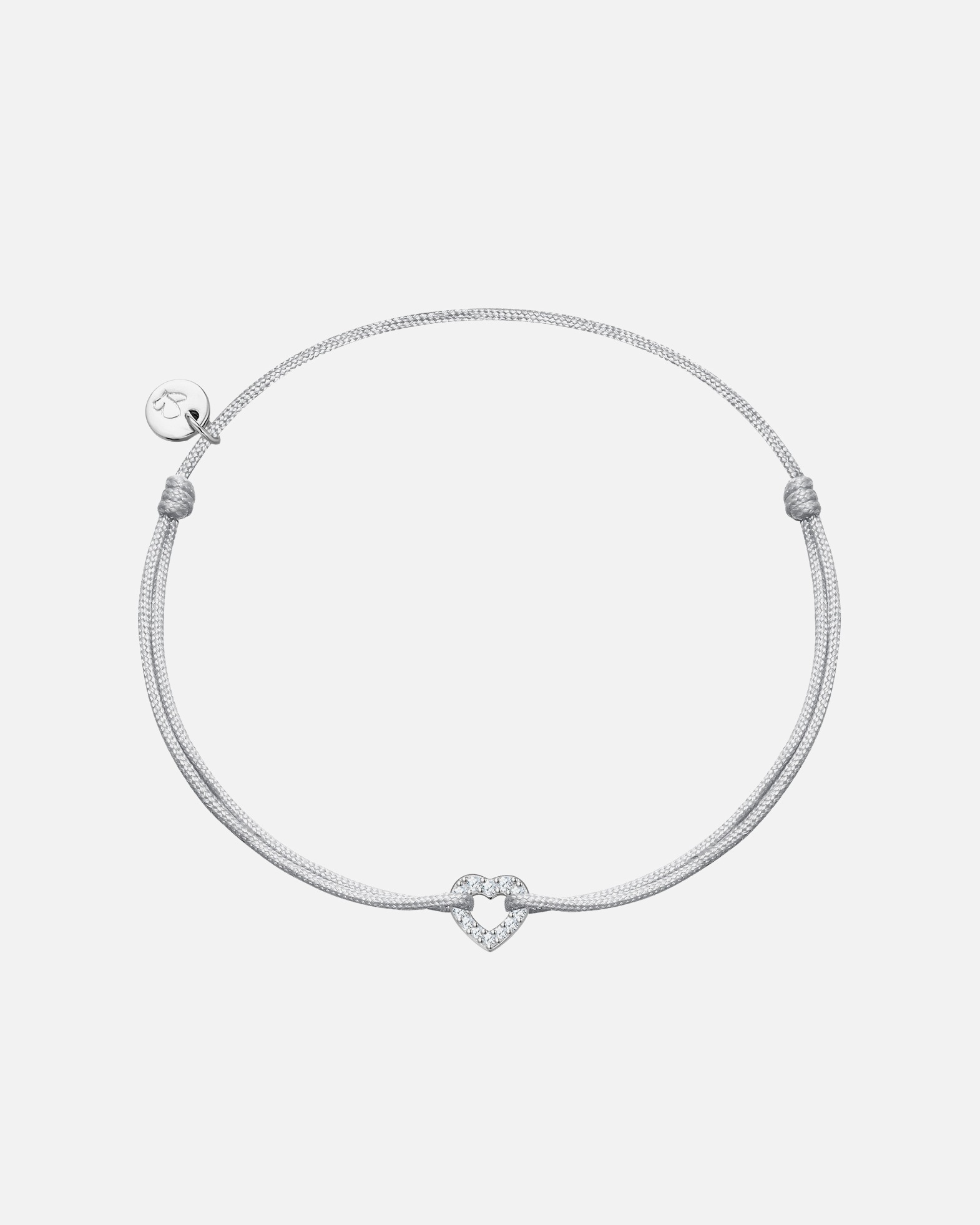 Armband für Weiblich Armband Herz aus Sterling Silber in silber mit Zirkonia 15,0 - 22,0 cm, flexibel einstellbar