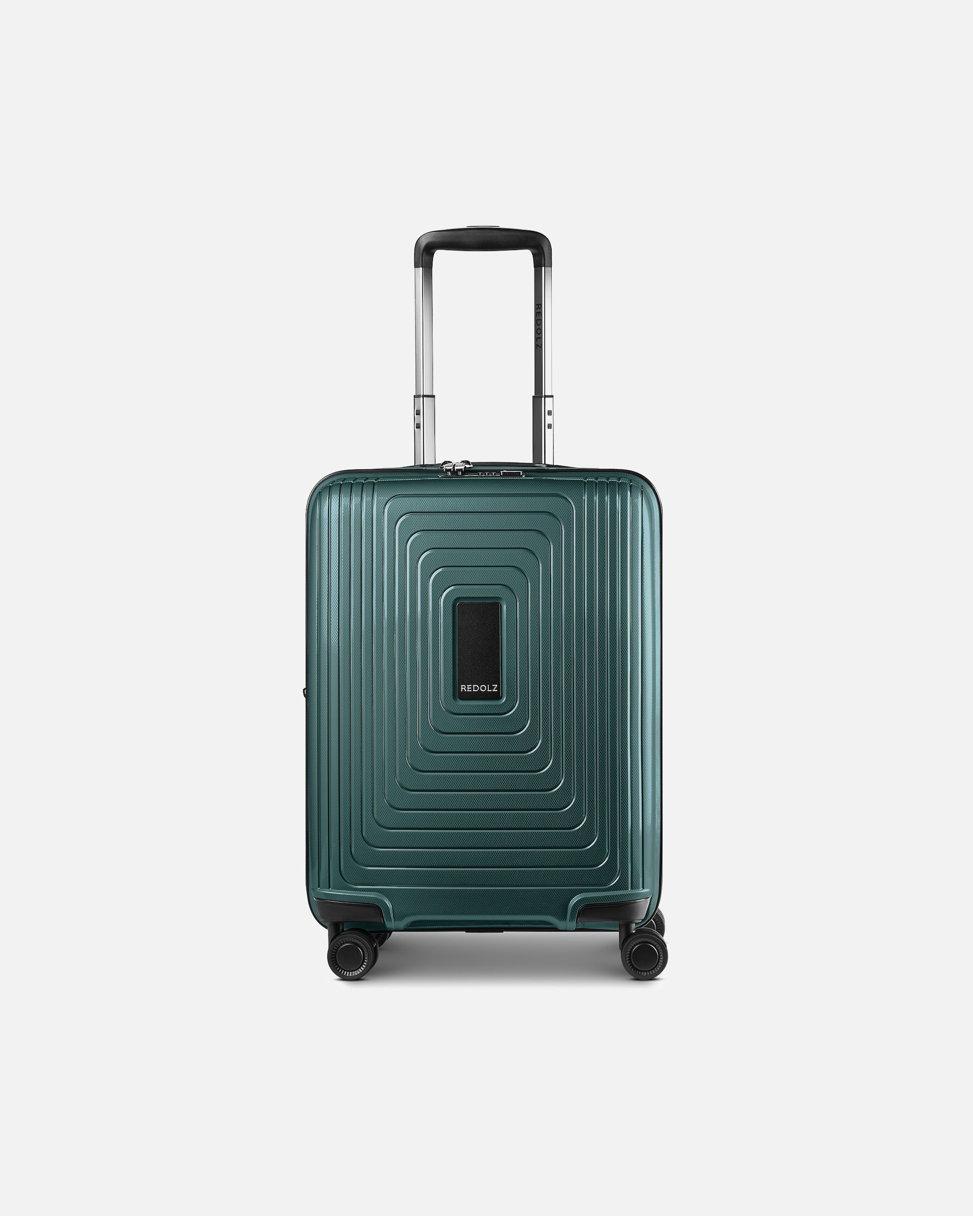 Handgepäckkoffer für Männlich Redolz Essentials 14 4 Rollen Kabinentrolley 55 cm mit Dehnfalte pearl-green metallic