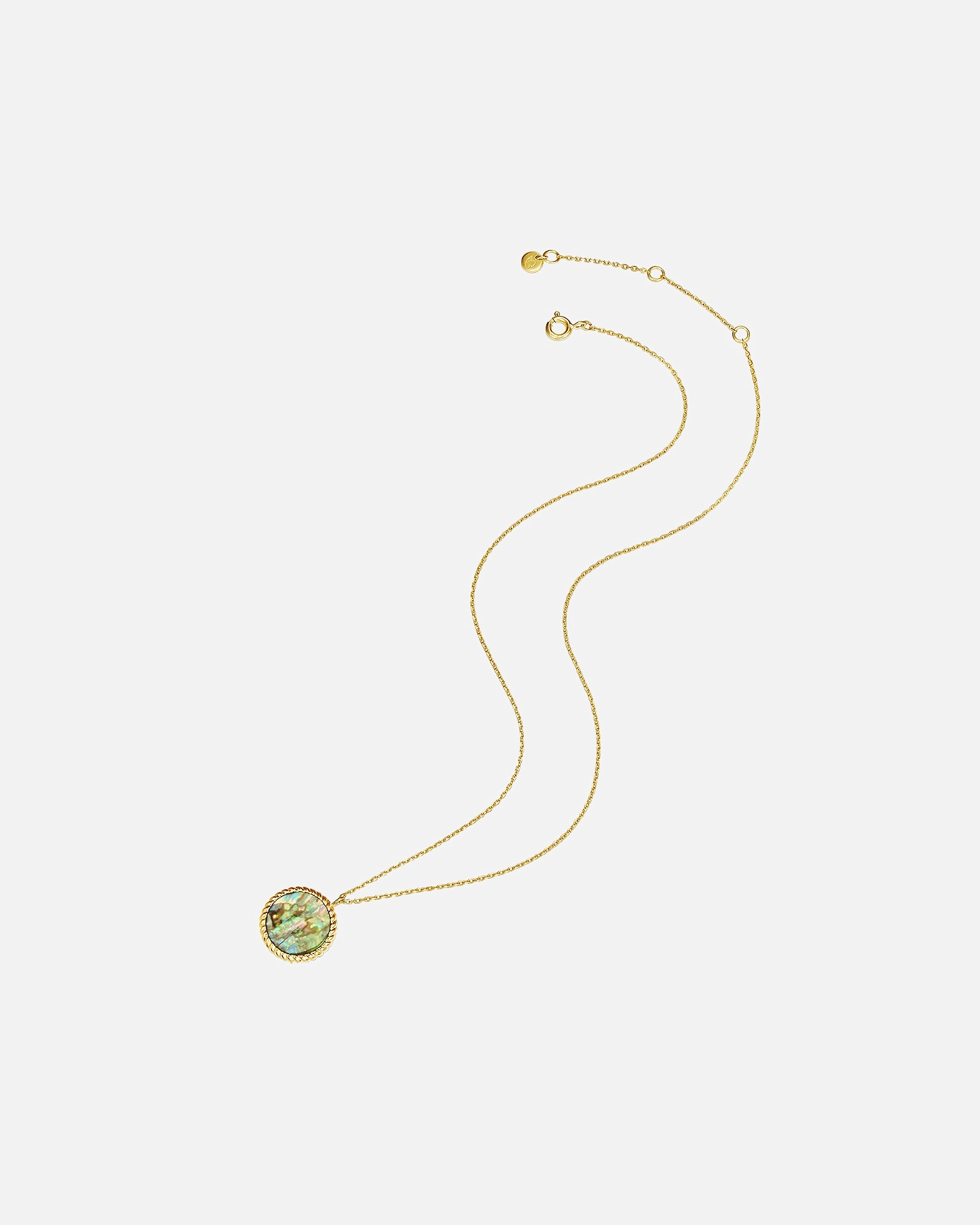 Collier for FemmeGlanzstücke MünchenCollier en argent Argent sterling Coquille d'ormeau en Or jaune40,0 cm Basiskette + 5,0 cm Verlängerung