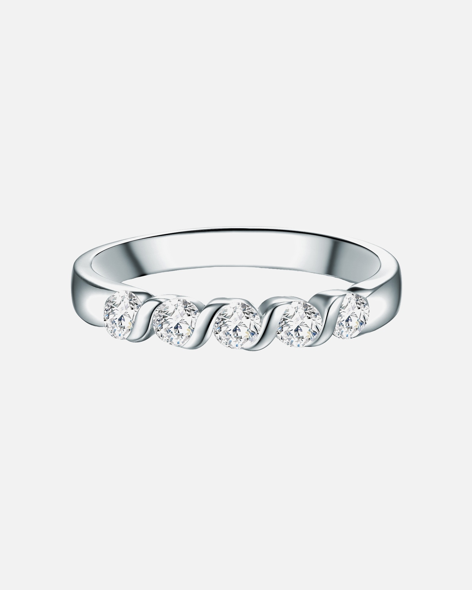 Ring für Weiblich Trilani Ring Sterling Silber Zirkonia in Silber 60