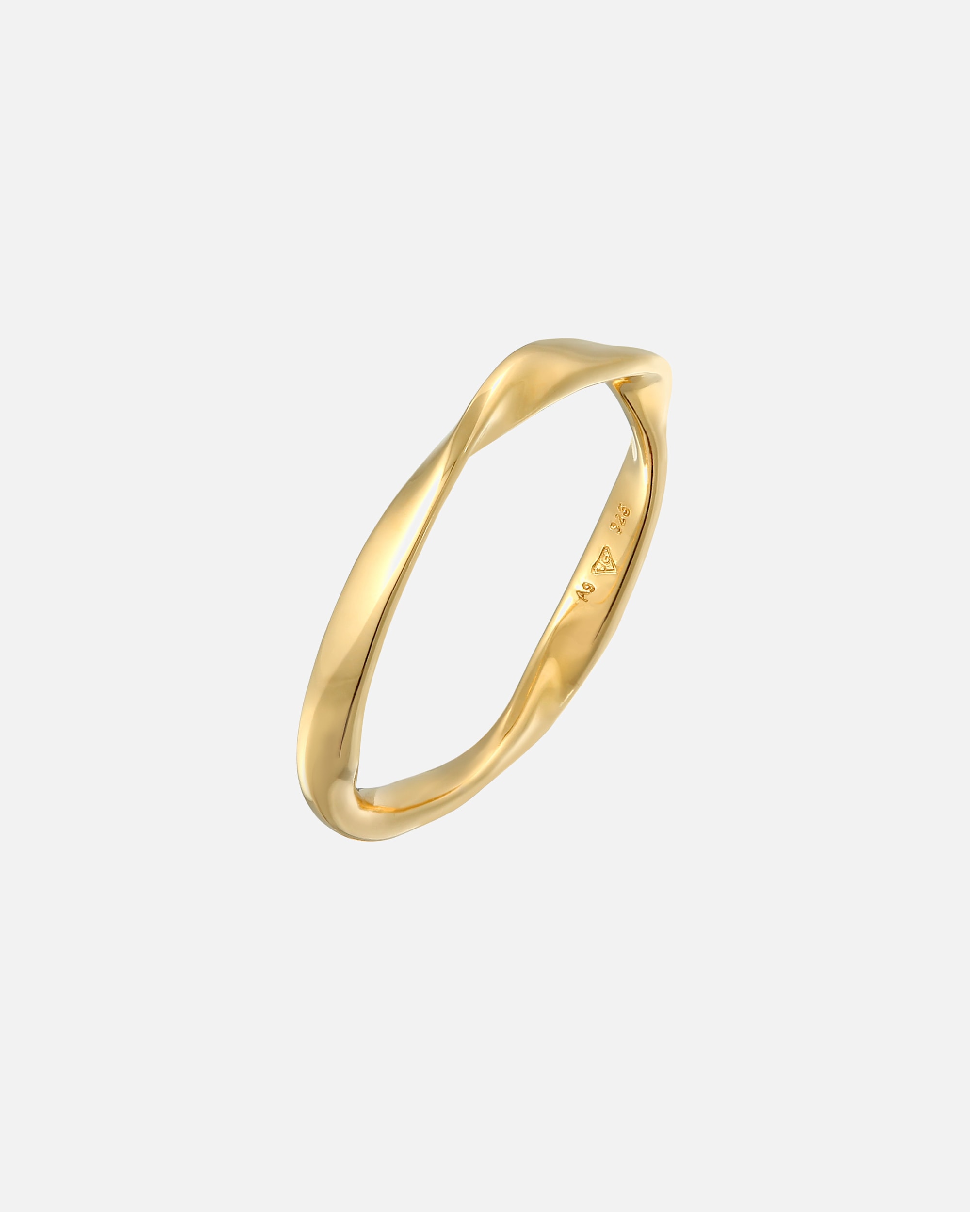 Bague for FemmeElliFemmes bande torsadée pile basique en argent sterling 92554