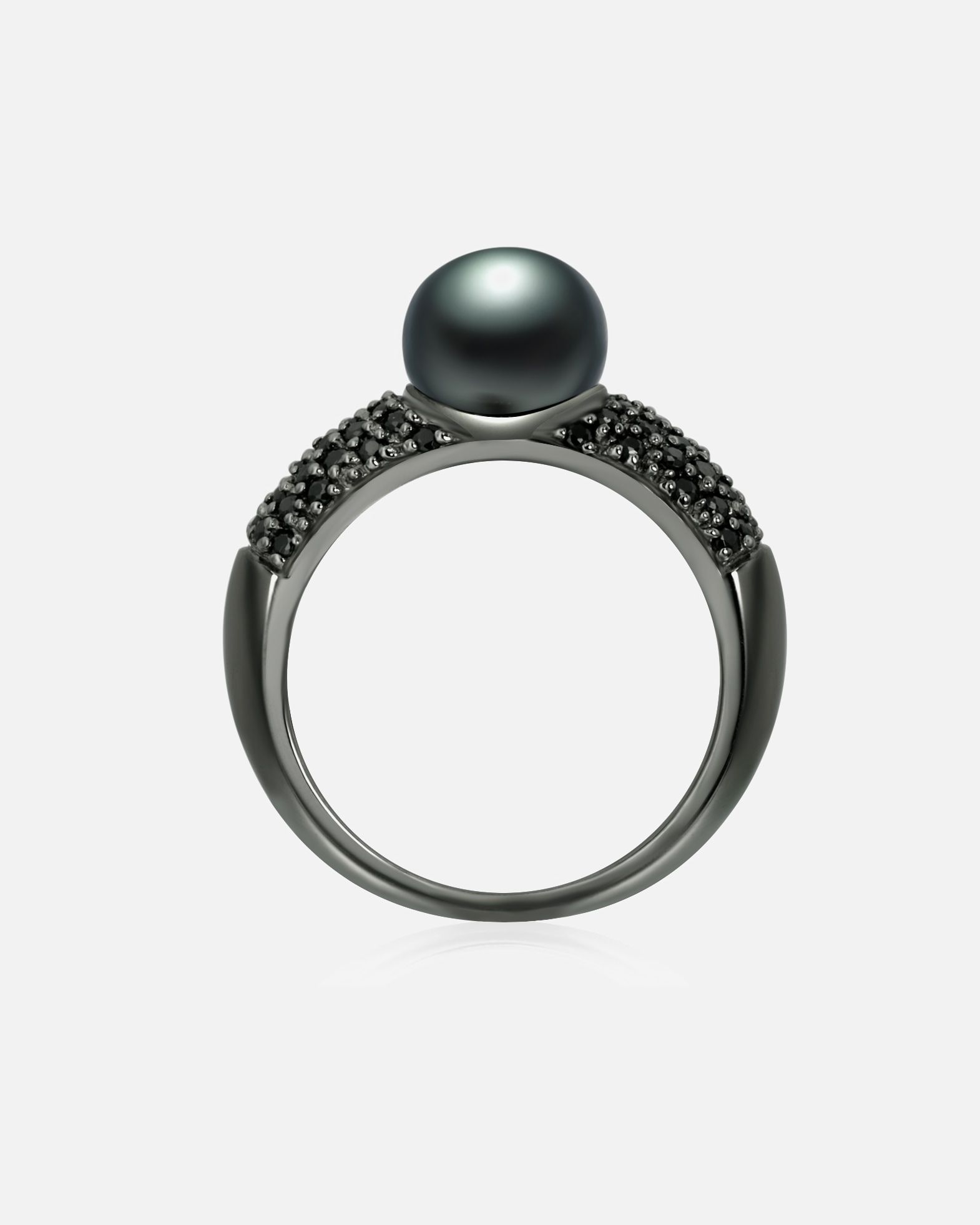 Bague for FemmeValero PearlsBague Argent sterling Oxyde de zirconium (CZ) Perle de culture d'eau douce en Noir56