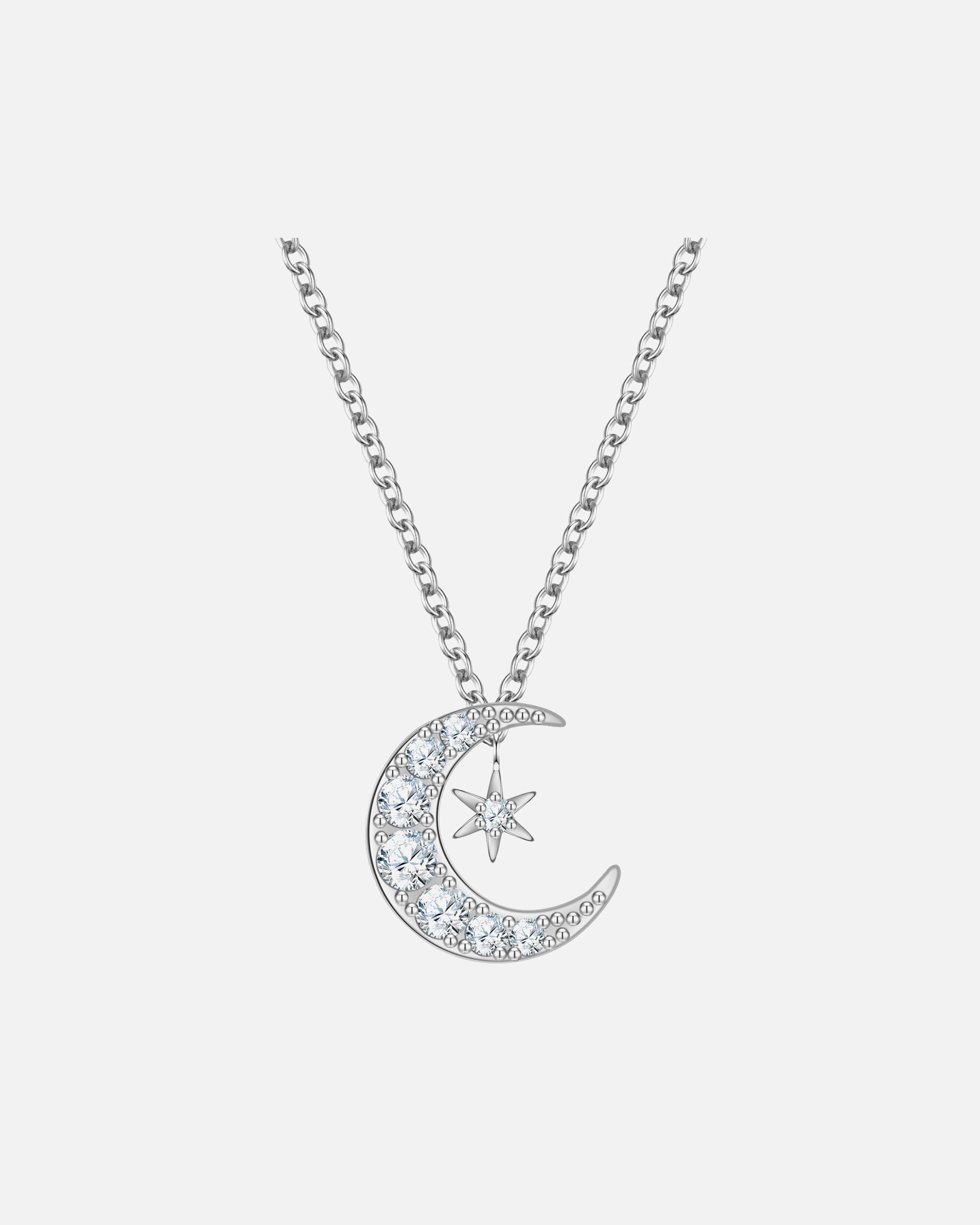 Collier for FemmeChaîne Lune/étoile en Argent sterling en Argent42,0 cm Basiskette + 5,0 cm Verlängerung