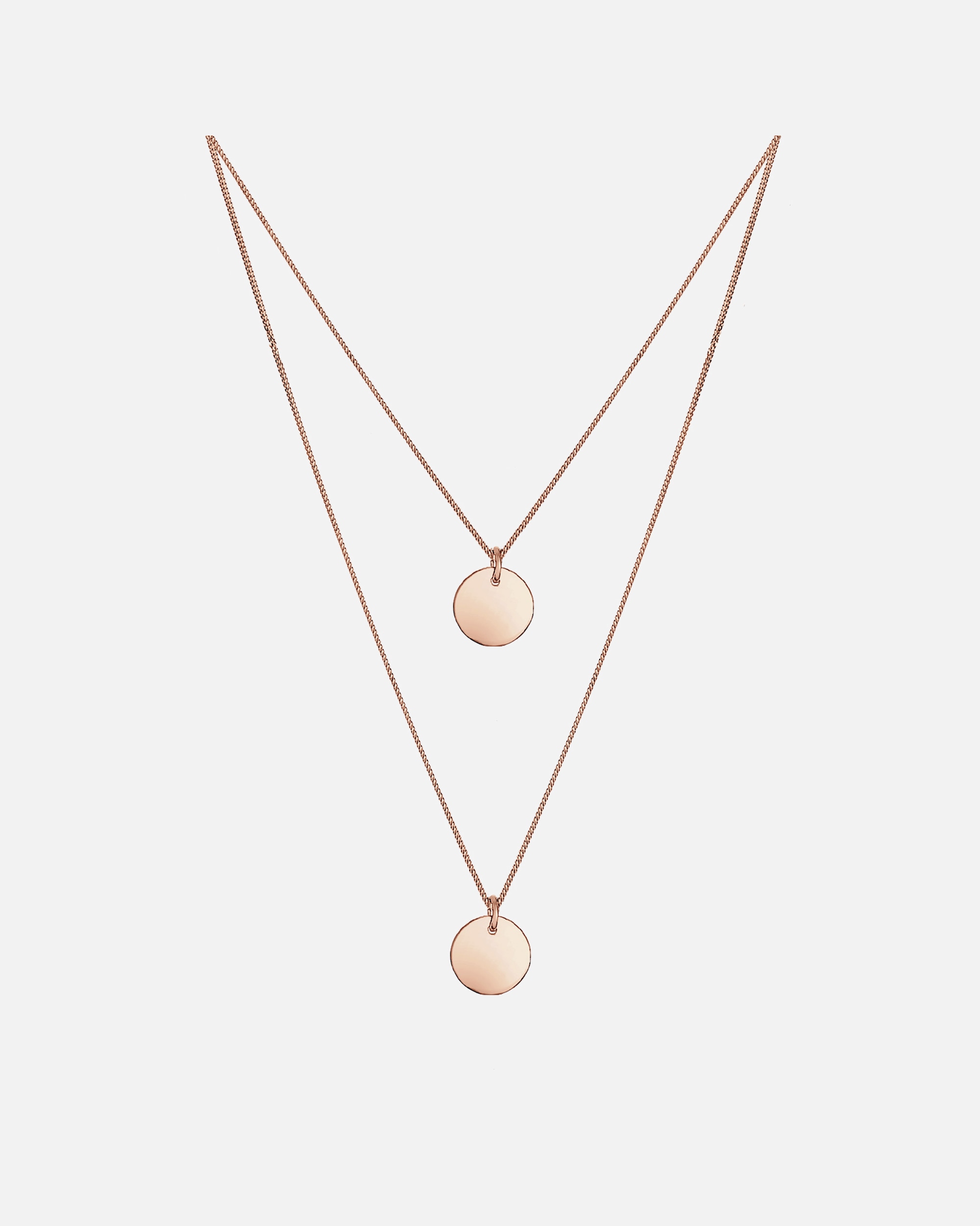 Halskette für Weiblich Elli Trend Layering Kreis Geo 925 Sterling Silber rosefarben