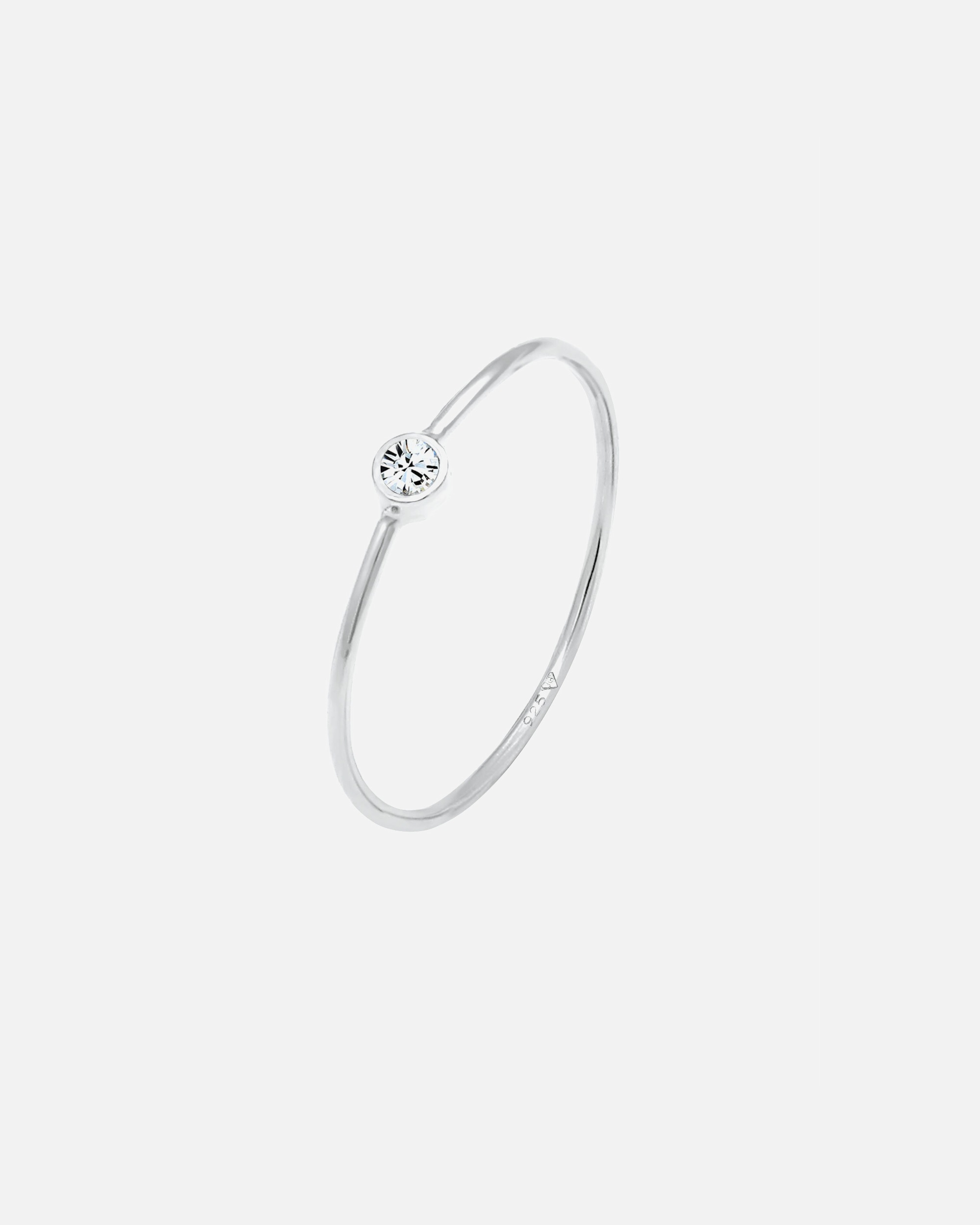 Ring für Weiblich Elli Solitär Stapel 925 Silber, mit Kristallen von Swarovski® 48