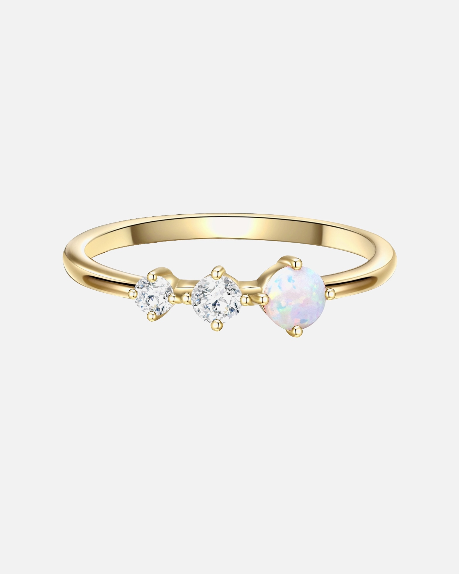 Bague for FemmeGlanzstücke MünchenBague en argent Argent sterling Oxyde de zirconium (CZ) en Or jaune48