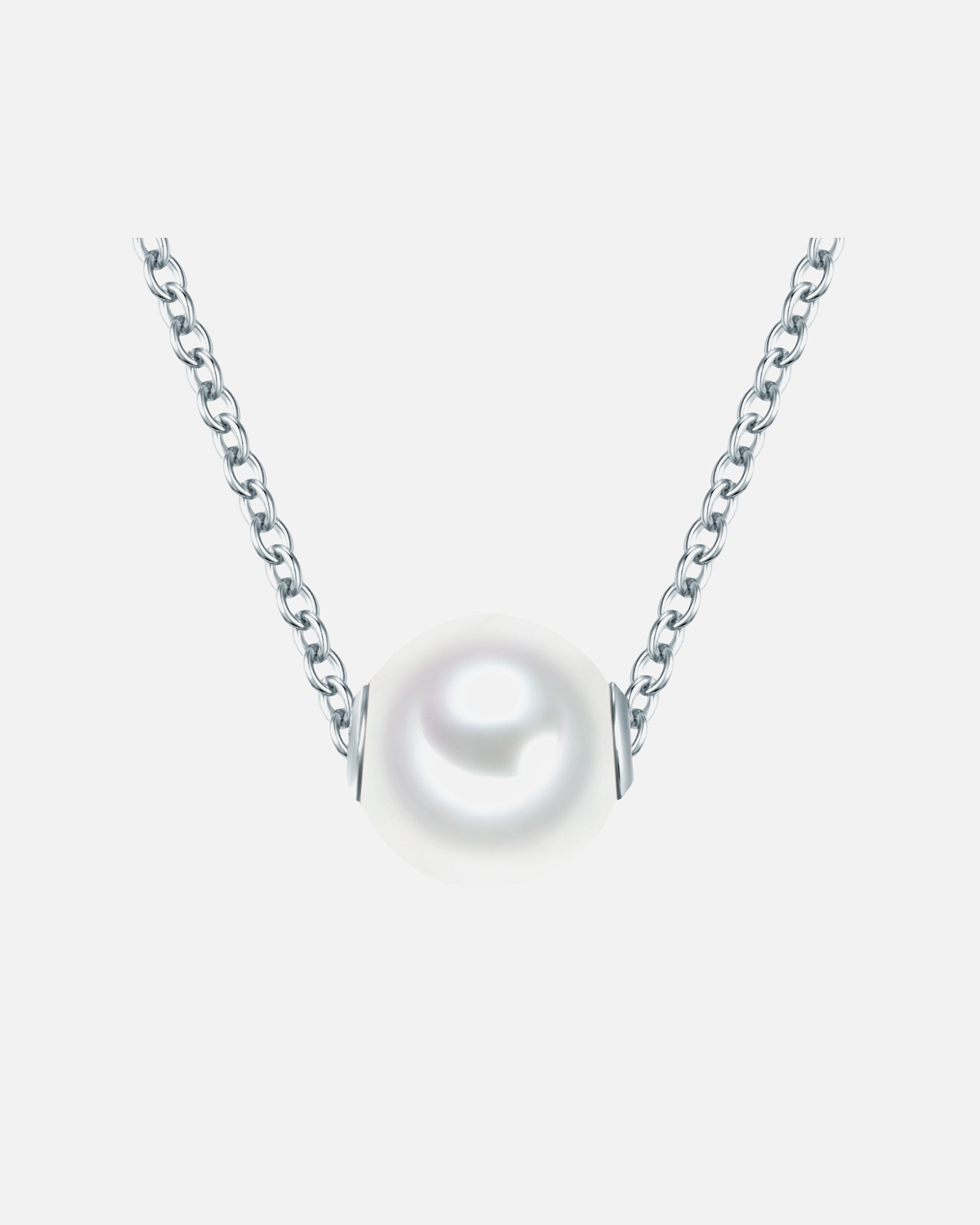 Collier for FemmeCollier en argent Argent sterling Perle de culture d'eau douce en Argent42,0 cm Basiskette + 5,0 cm Verlängerung