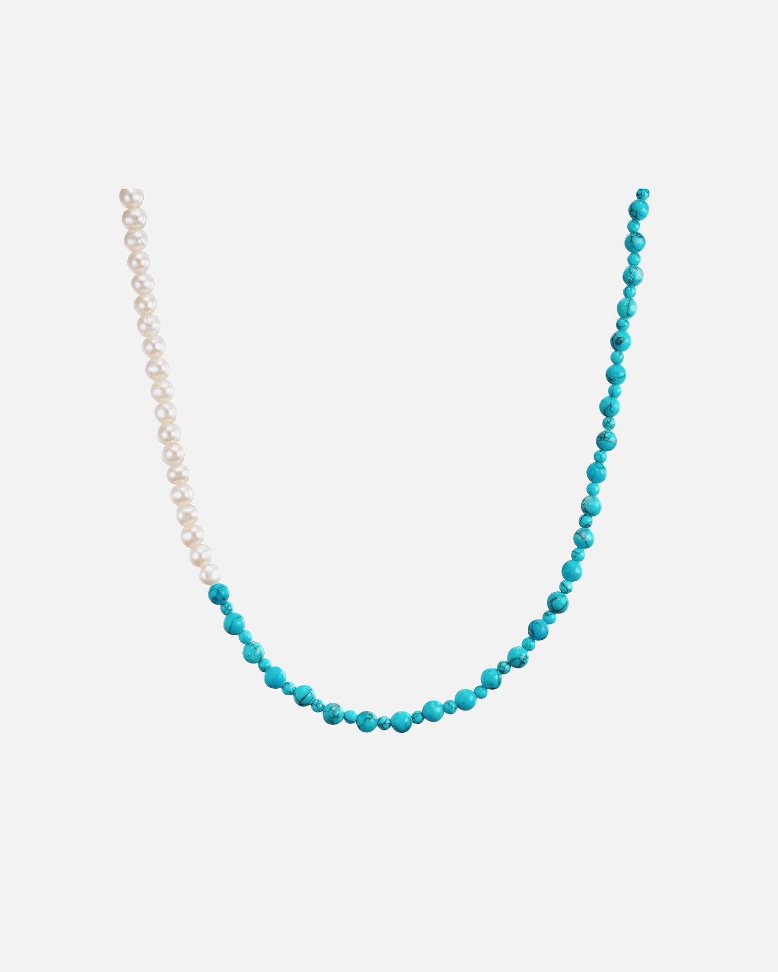 Collier for FemmeCollier de pierres précieuses Turquoise reconstituée Turquoise reconstituée Perle de culture d'eau douce en Turquoise45,0 cm