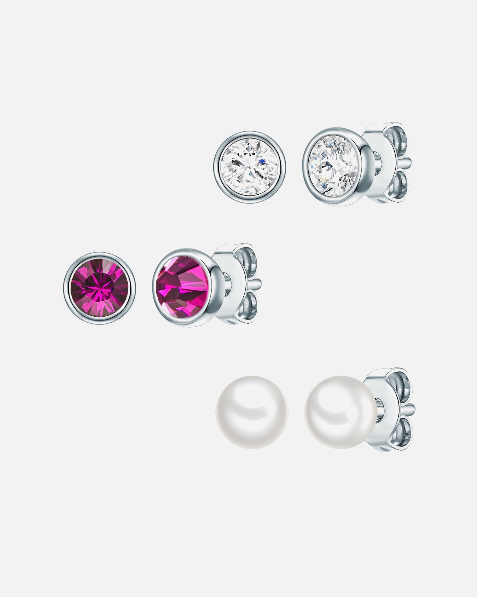 Bijoux for FemmeRafaela DonataEnsemble de cristaux Swarovski® Argent sterling Orné de cristaux Swarovski® Perle de culture d'eau douce en Argent5,0 mm