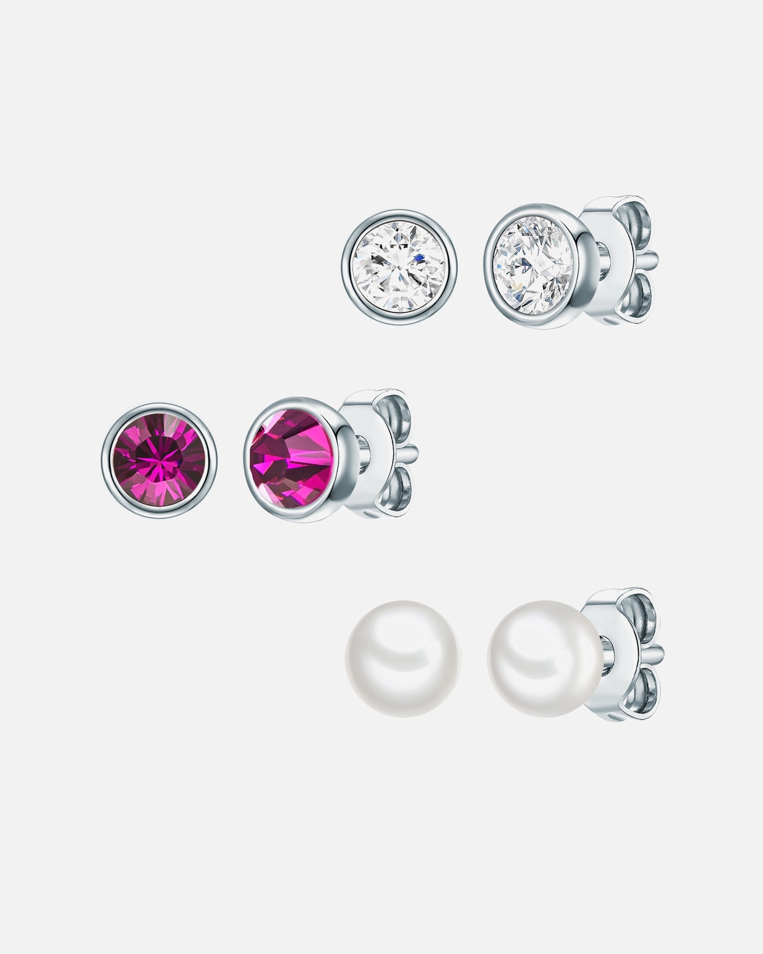 Bijoux for FemmeEnsemble de cristaux Swarovski® Argent sterling Orné de cristaux Swarovski® Perle de culture d'eau douce en Argent5,0 mm