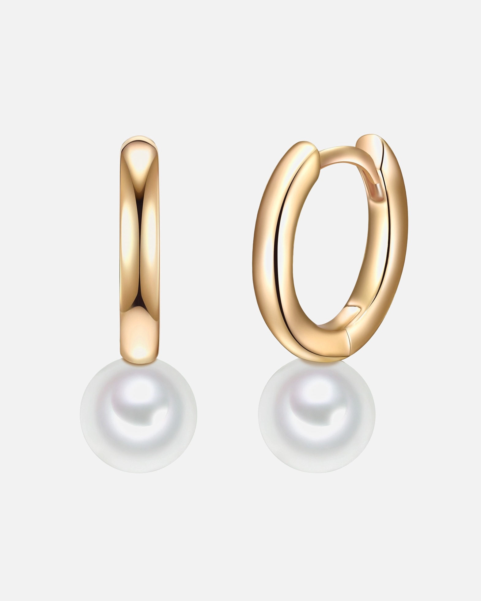 Créoles for FemmeCréoles en argent Argent sterling Perle de culture d'eau douce en Or jaune19,2 mm