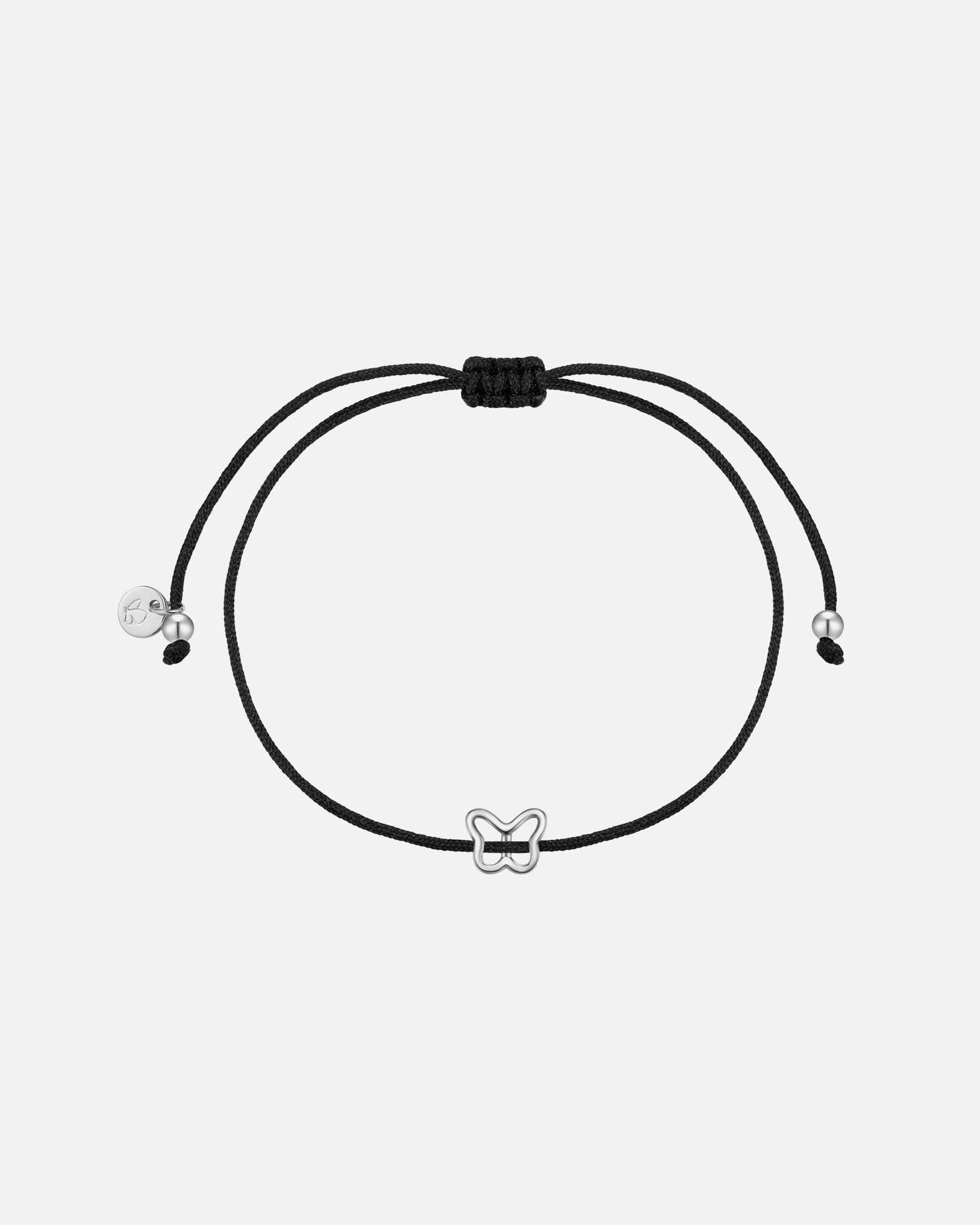 Bracelet for FemmeGlanzstücke MünchenBracelet Papillon en Argent Sterling en argent avec Bracelet Textile15,0 - 22,0 cm, flexibel einstellbar