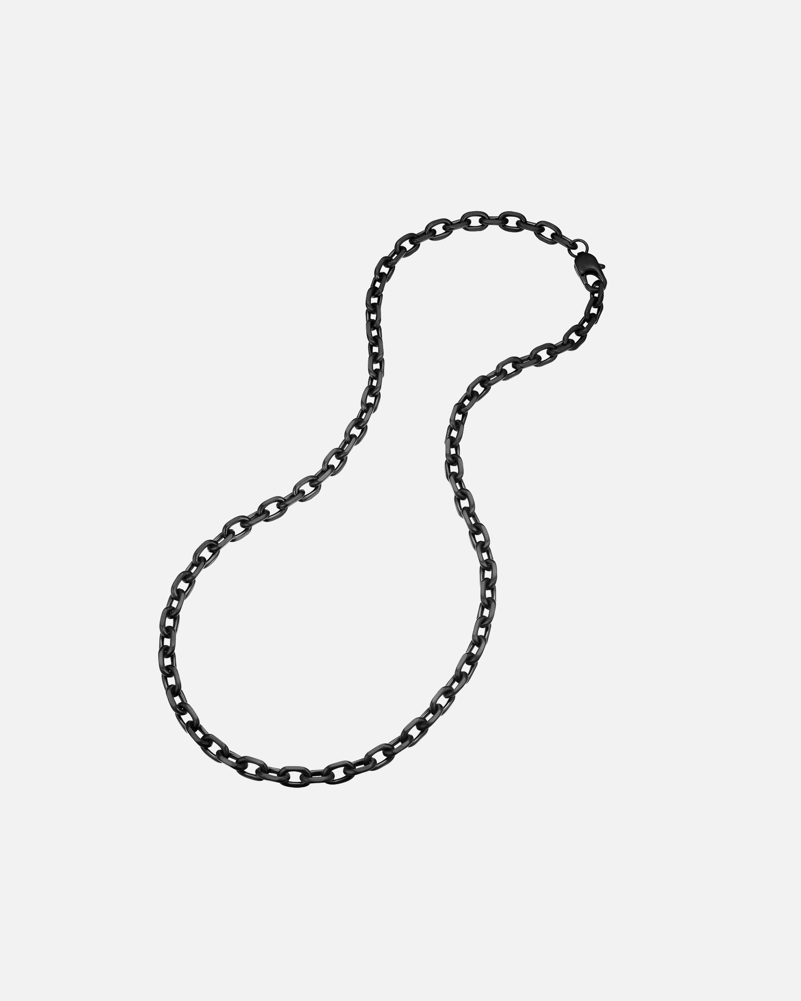 Collier for HommeTrue RebelsChaîne en Acier inoxydable en Noir55 cm