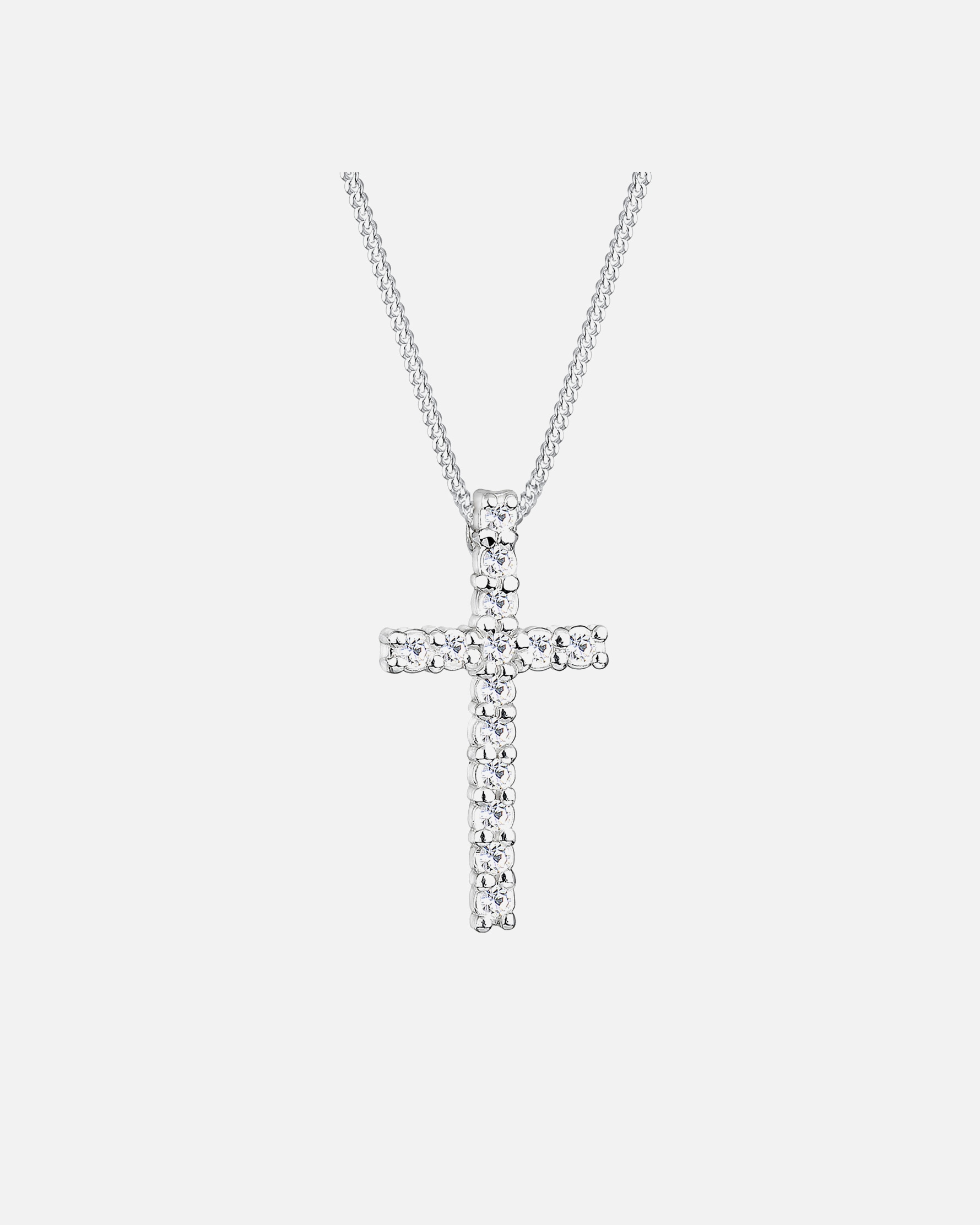 Collier for FemmeElliFemme Croix Symbole avec Cristal - (925/1000) Argent45