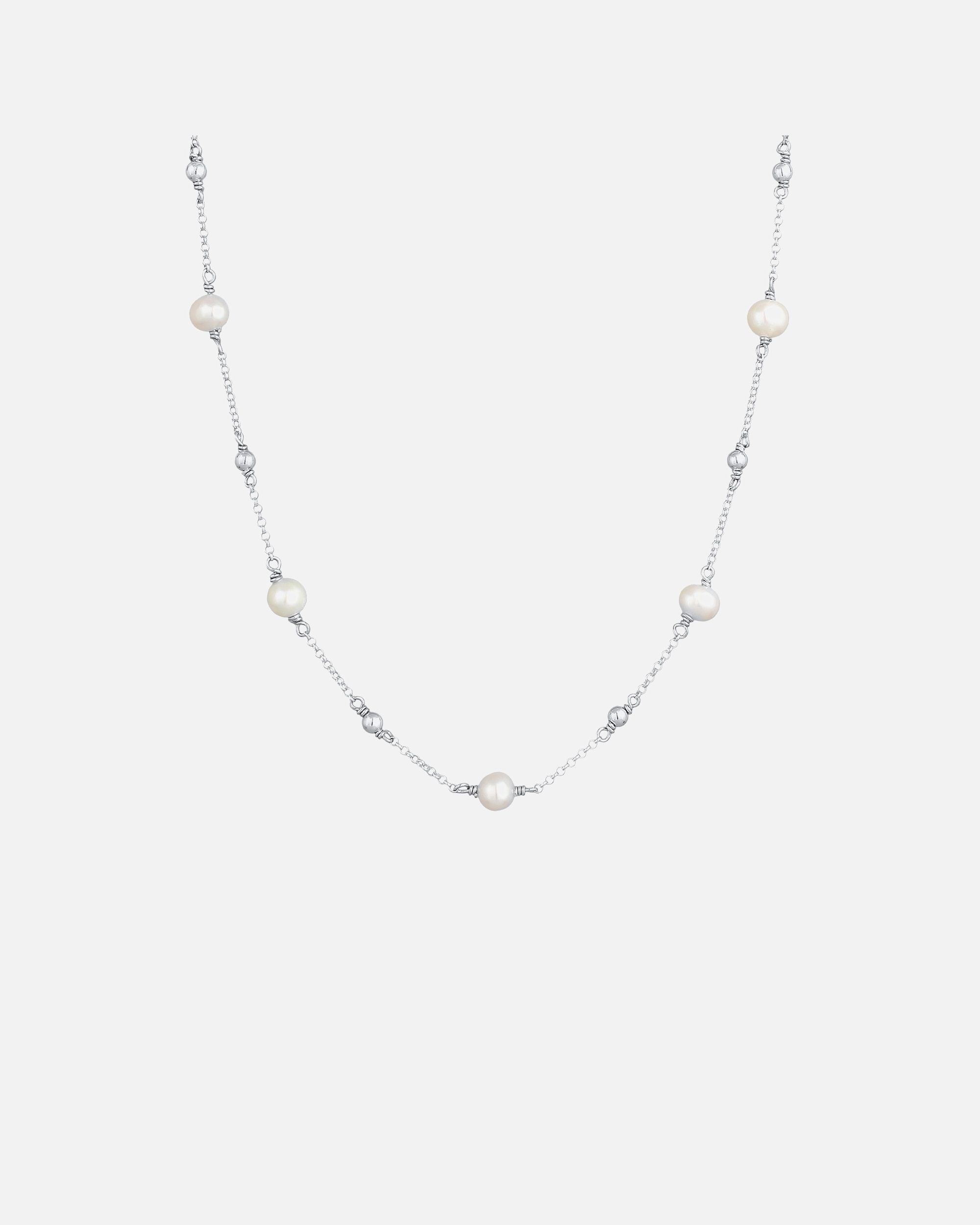 Collier for FemmeElliFemmes Boules Filigrane avec Perles de Culture d'Eau Douce en Argent Sterling 925 Plaqué Or50