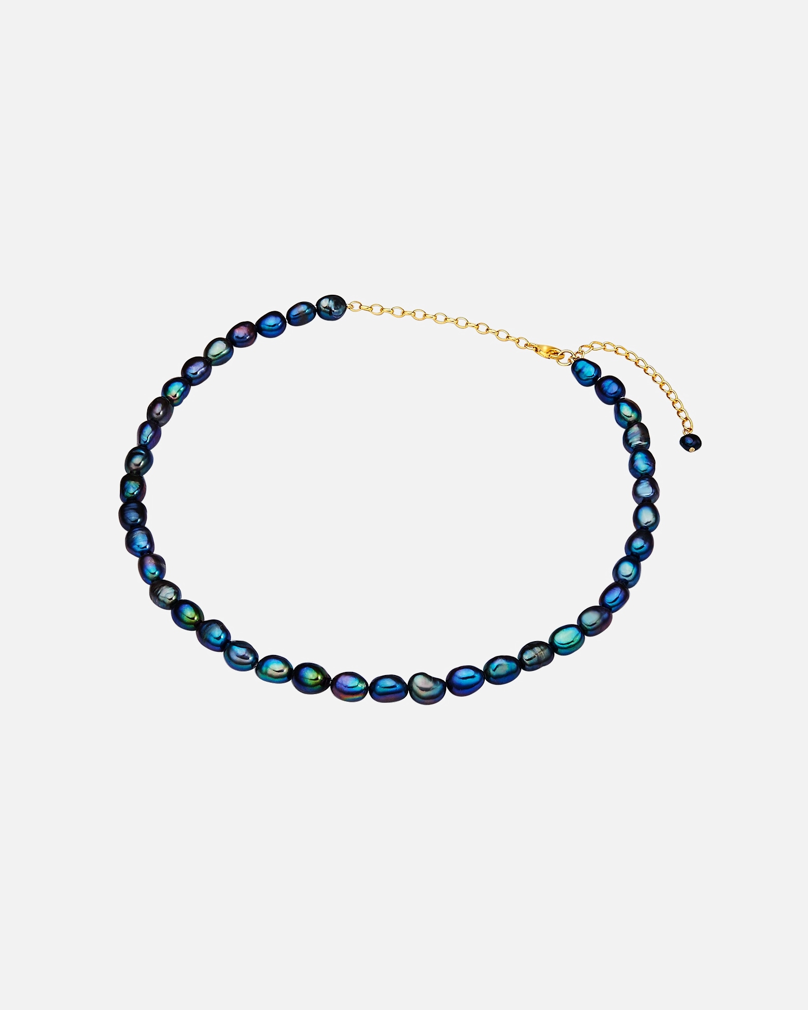 Collier for FemmeValero PearlsCollier de perles Perle de culture d'eau douce Perle de culture d'eau douce en Bleu40,0 cm Basiskette + 5,0 cm Verlängerung