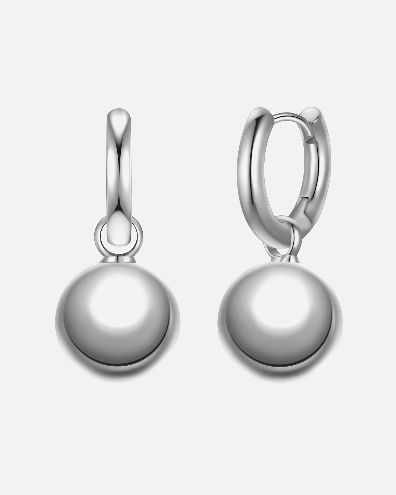 Creolen für Weiblich Yokoamii Creolen aus Metall-Legierung in Silber 26,9 mm