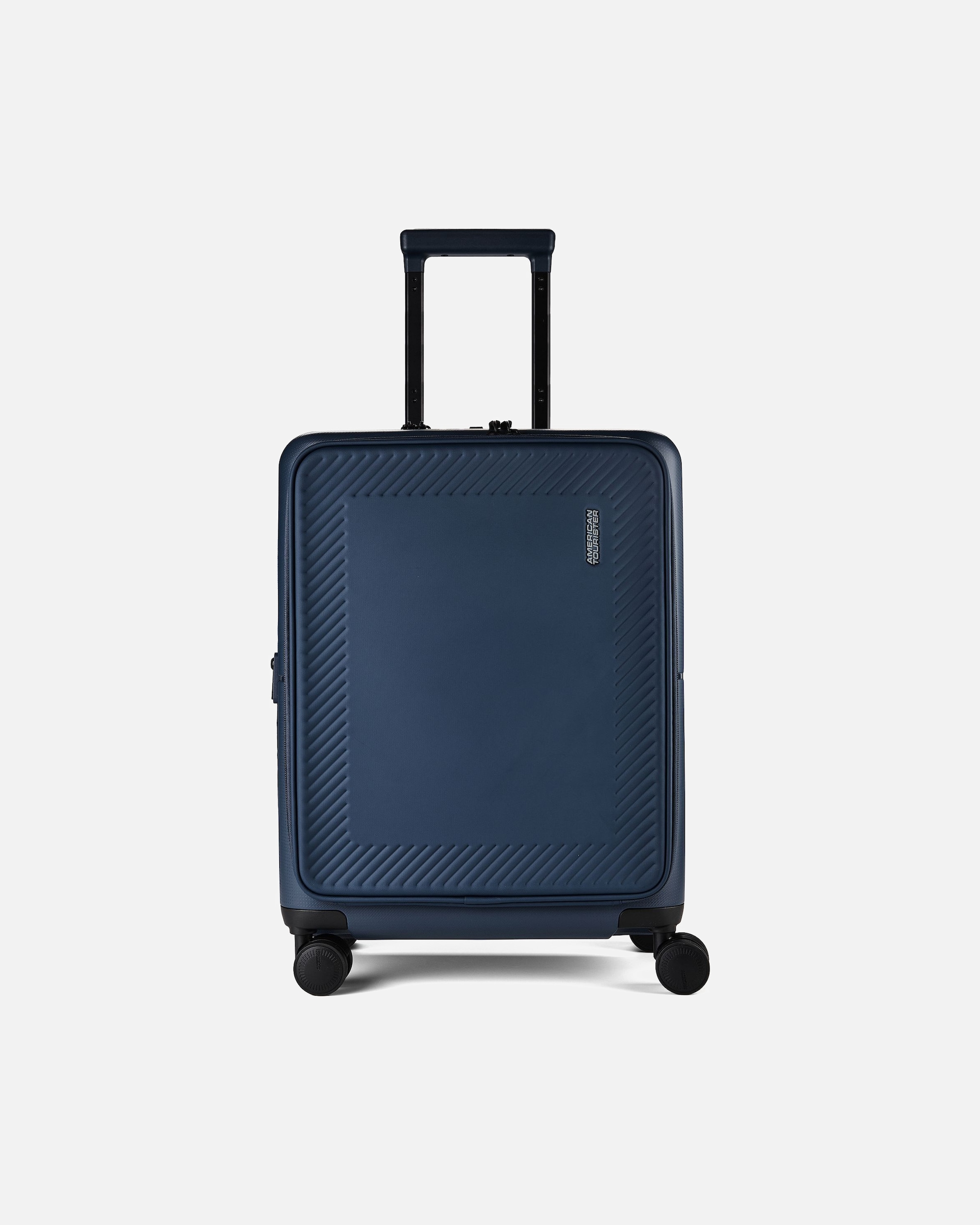 Handgepäckkoffer für Männlich American Tourister Dashpop 4 Rollen Kabinentrolley 55 cm mit Dehnfalte midnight blue