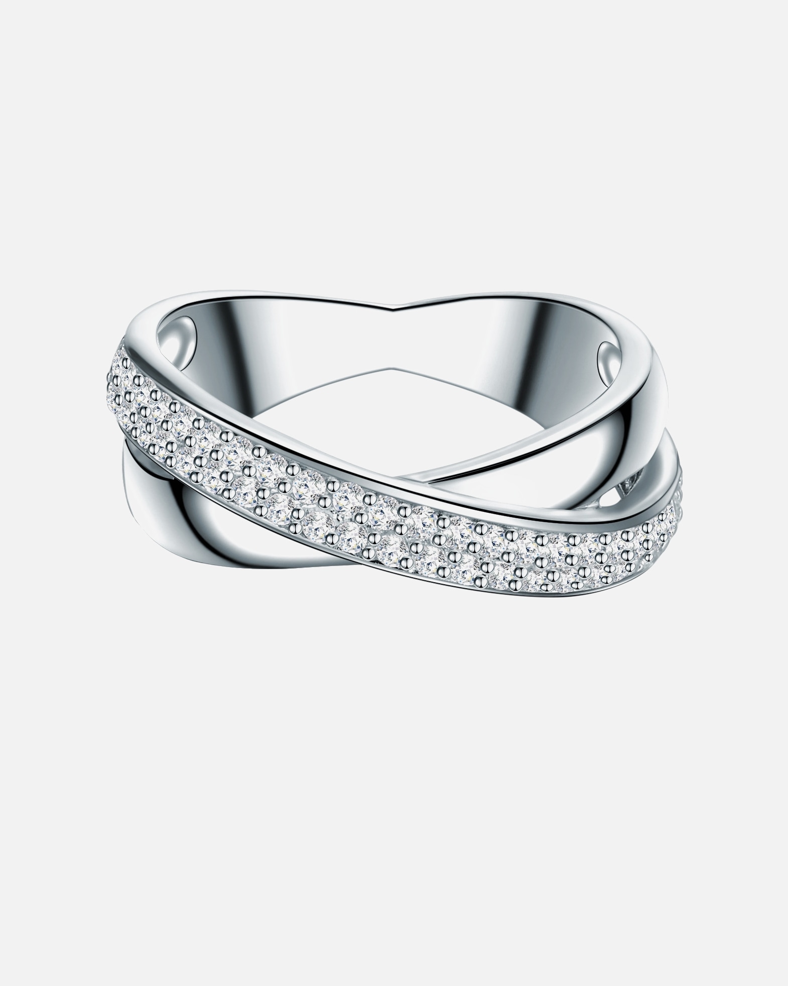 Bague for FemmeTrilaniBague en argent Argent sterling Oxyde de zirconium (CZ) en Argent60
