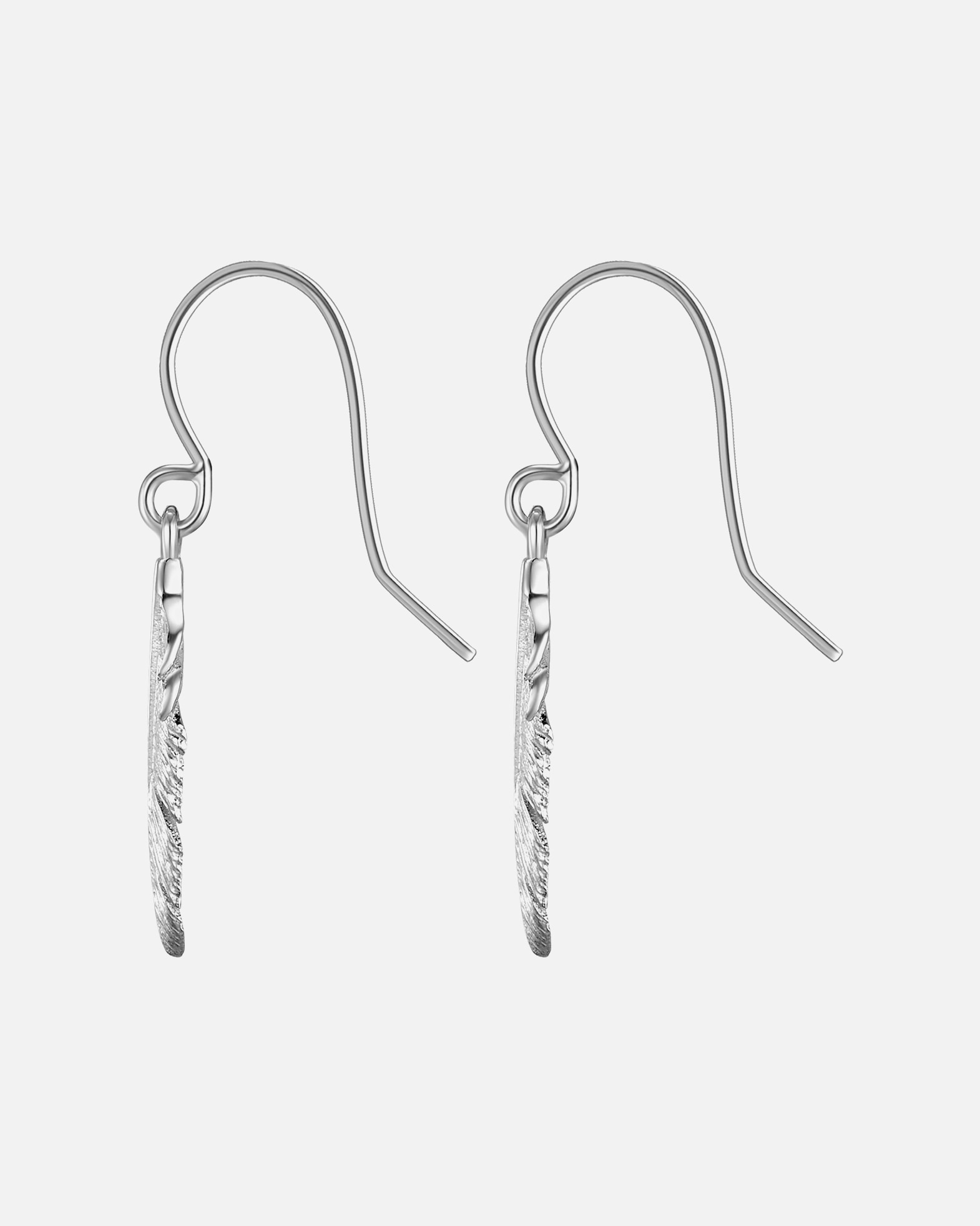 Ohrringe für Weiblich Glanzstücke München Ohrhänger Feder Sterling Silber in Silber 33,4 mm