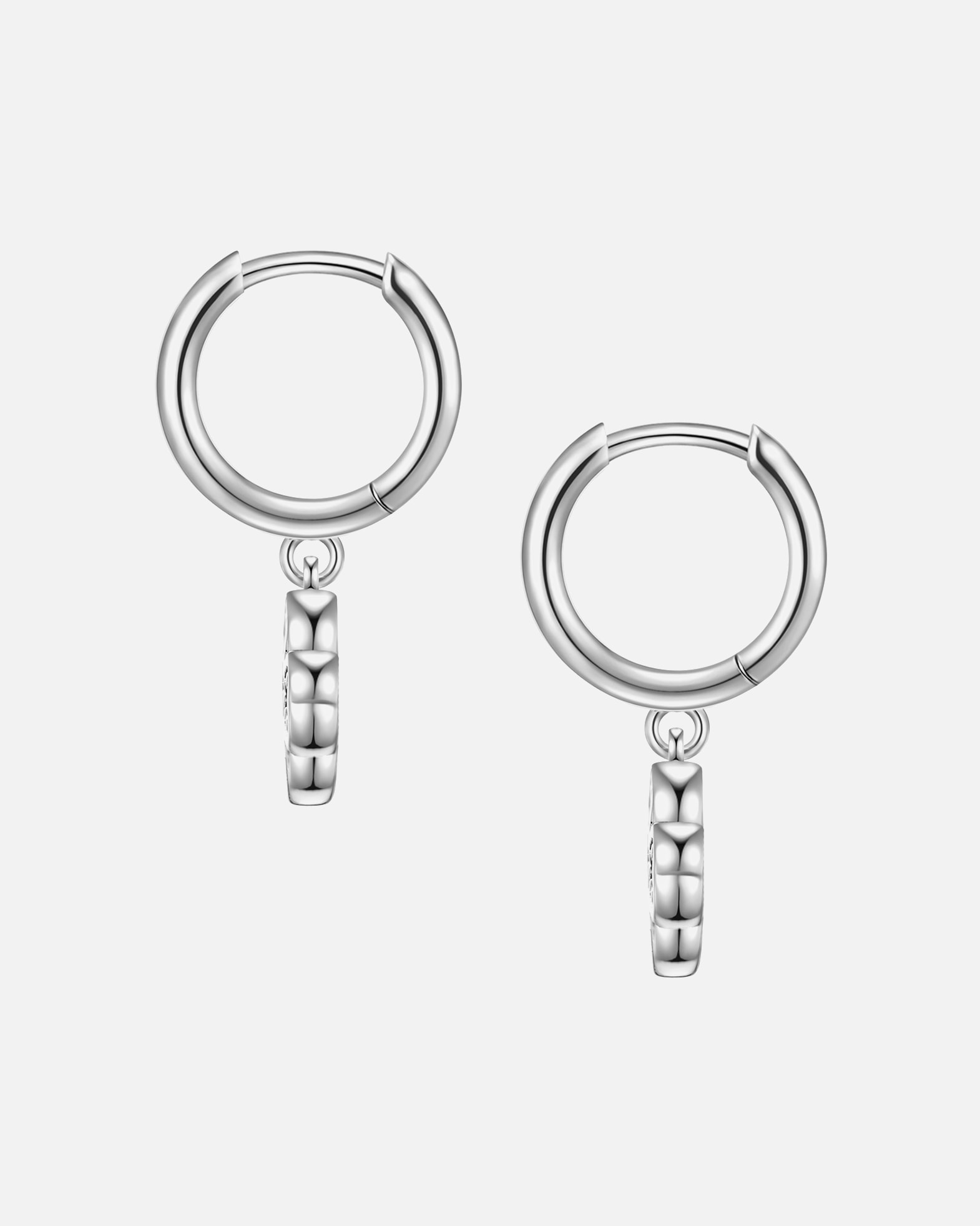 Créoles for FemmeGlanzstücke MünchenBoucles d´oreilles Feuille de trèfle en Argent sterling en Argent20,3 mm