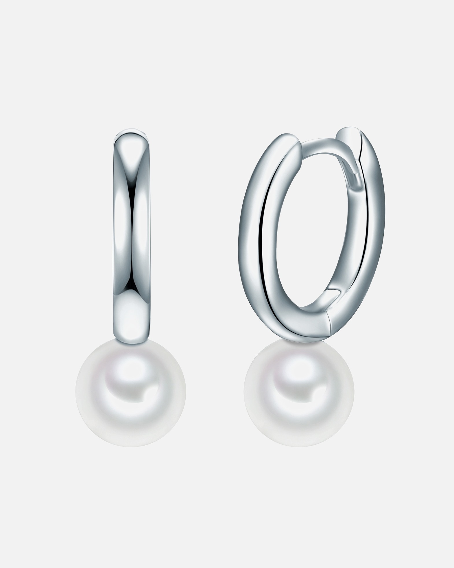 Créoles for FemmeValero PearlsCréoles en argent Argent sterling Perle de culture d'eau douce en Or rose19,2 mm