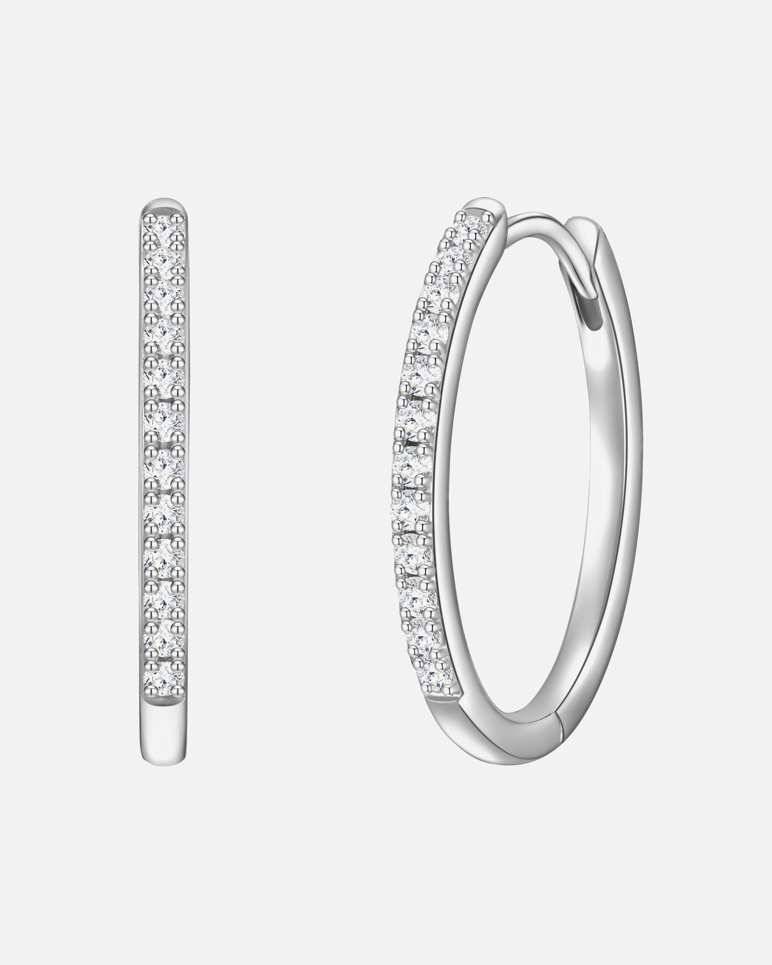 Créoles for FemmeCréoles en argent Argent sterling Oxyde de zirconium (CZ) en Argent23,6 mm