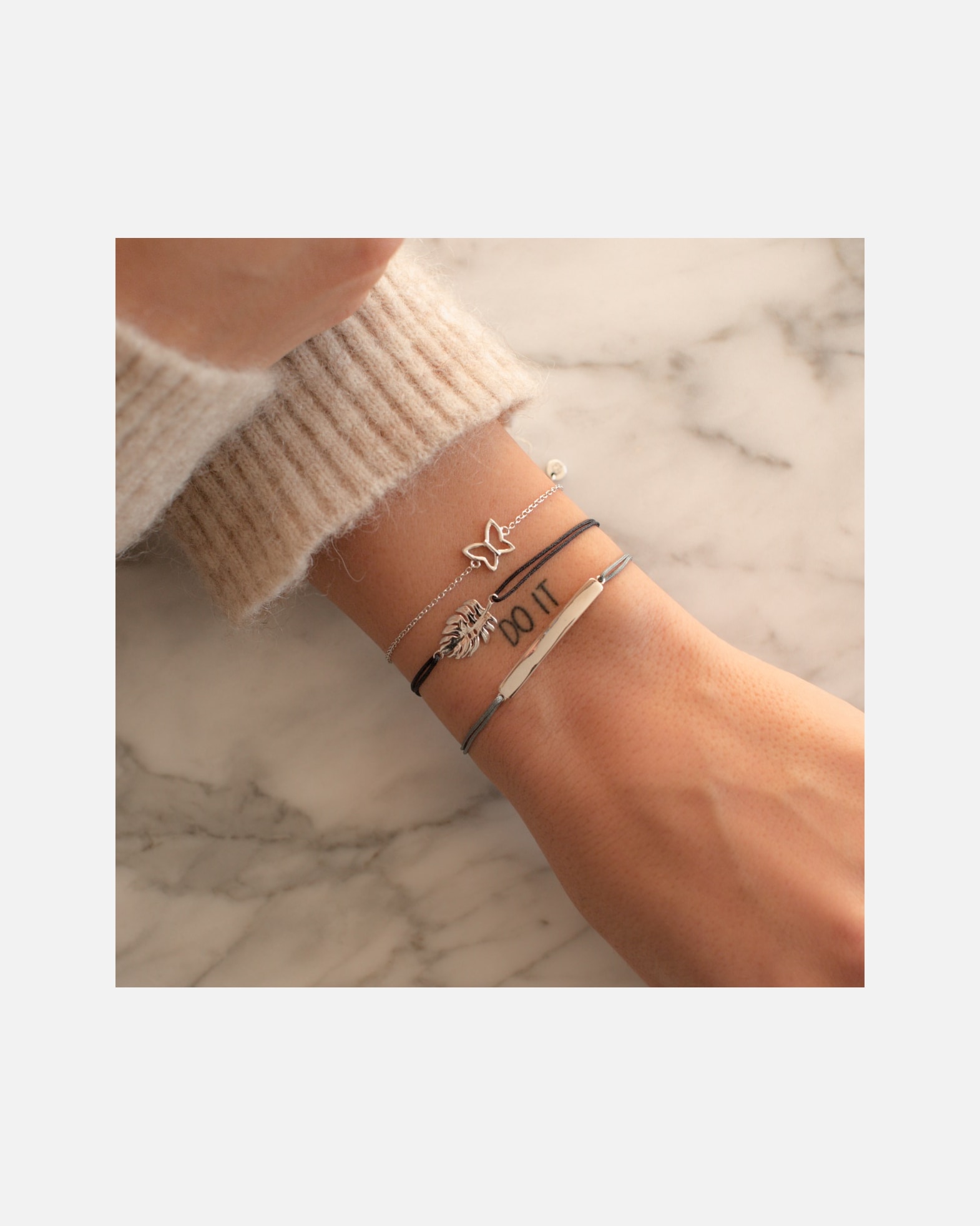 Bracelet for FemmeGlanzstücke MünchenBracelet en tissu Argent sterling en Argent15,0 - 22,0 cm, flexibel einstellbar