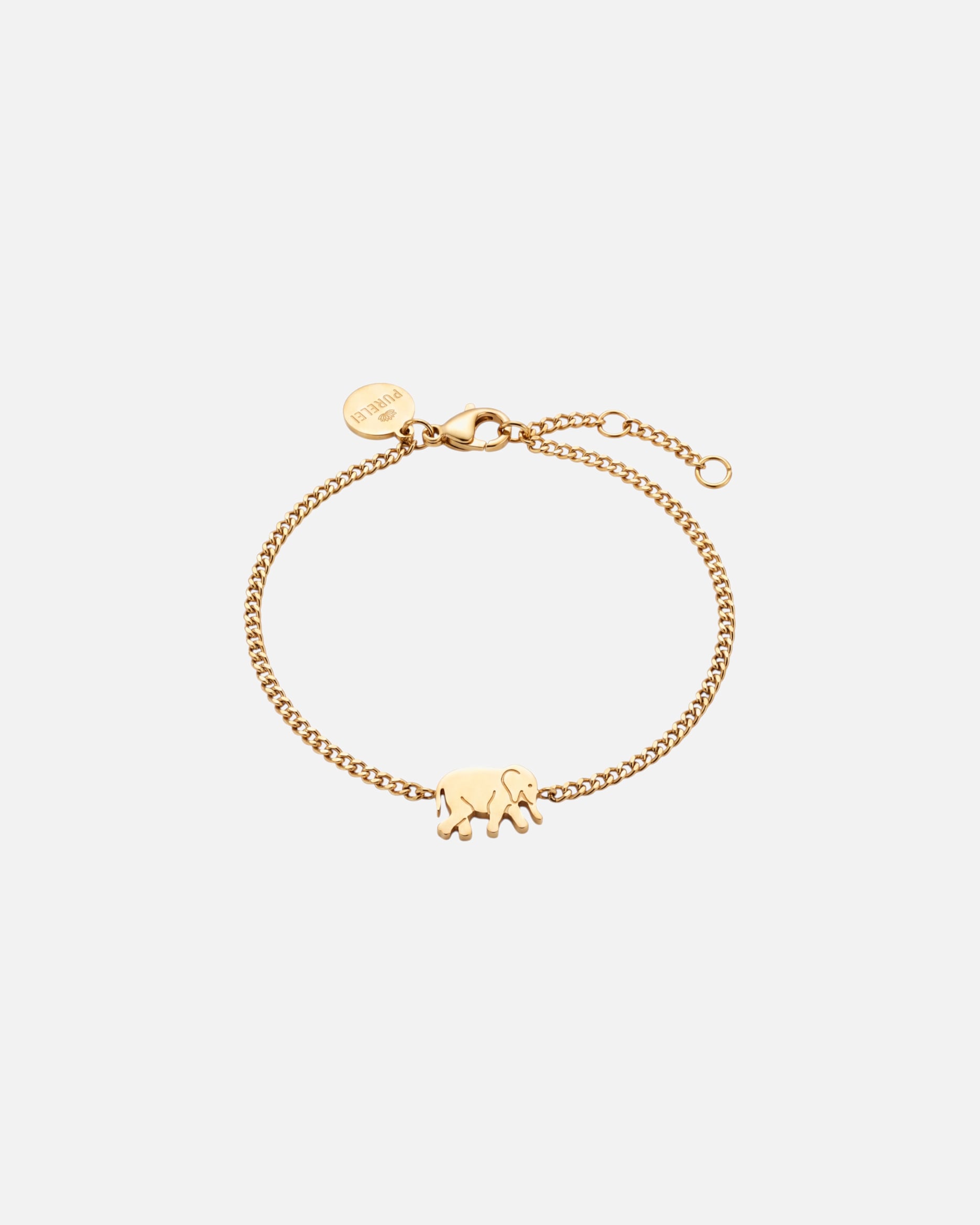 Armband für Unisex Purelei Tiny Elephant Armband 100% Edelstahl Gold