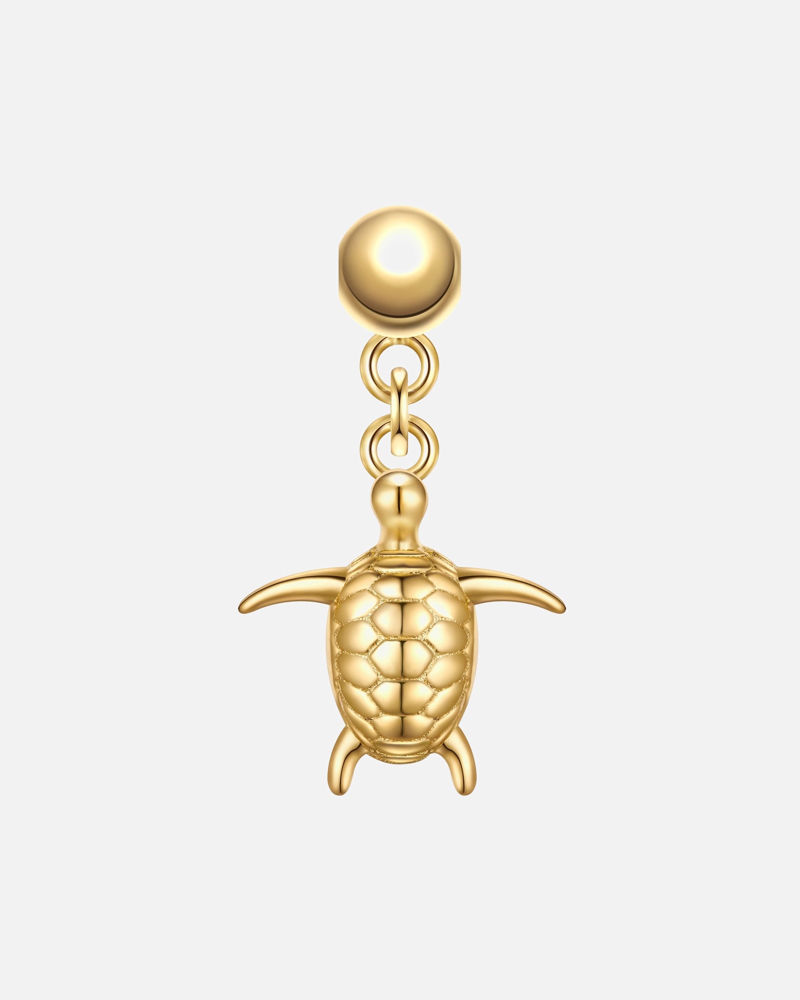 Pendentif for FemmeBreloque fantaisie Tortue en Argent sterling en Or jaune19,6 mm