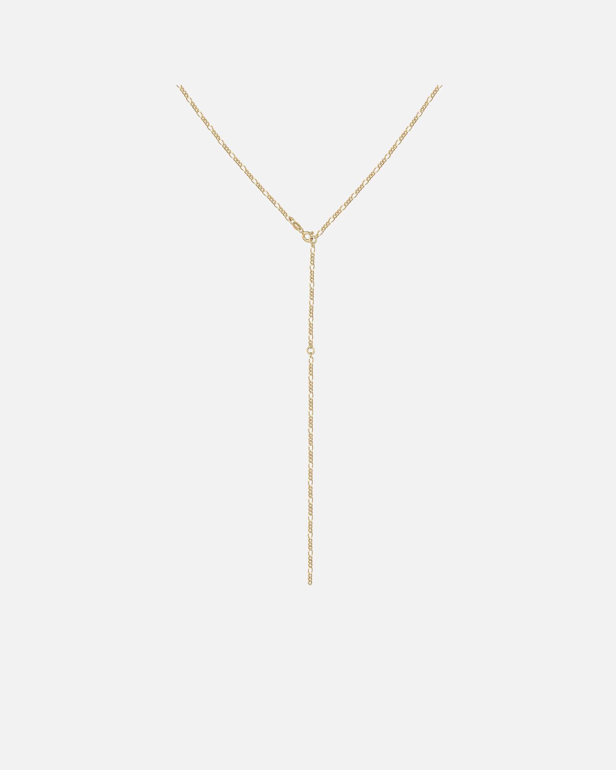 Halskette für Weiblich Elli Basic Y-Kette Figaro Trend Verstellbar 925 Silber goldfarben