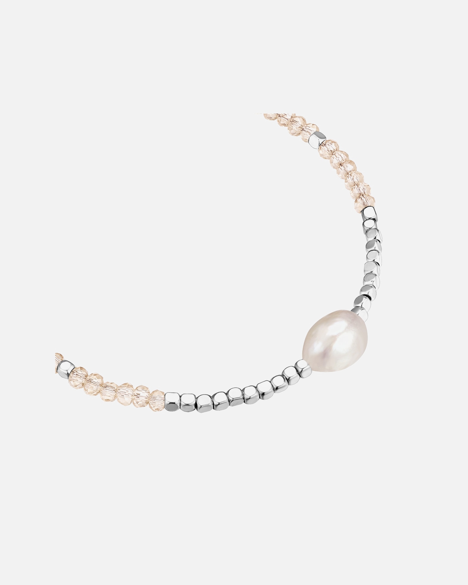 Bracelet for FemmeYokoamiiBracelet en Alliage de fer en Argent17,0 cm Basislänge + 3,0 cm Verlängerung