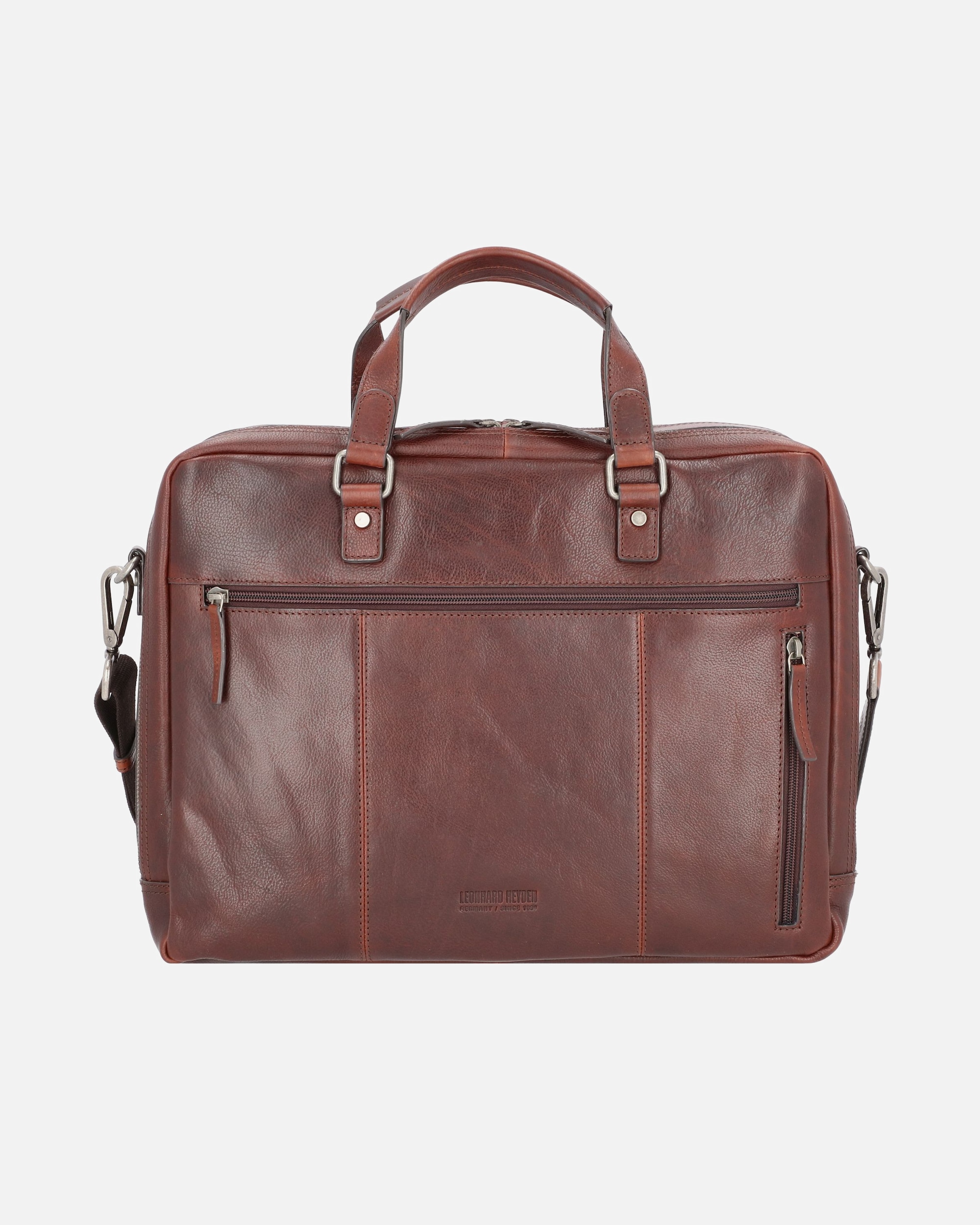 Laptoptasche für Männlich Leonhard Heyden Roma Aktentasche Leder 41 cm Laptopfach braun