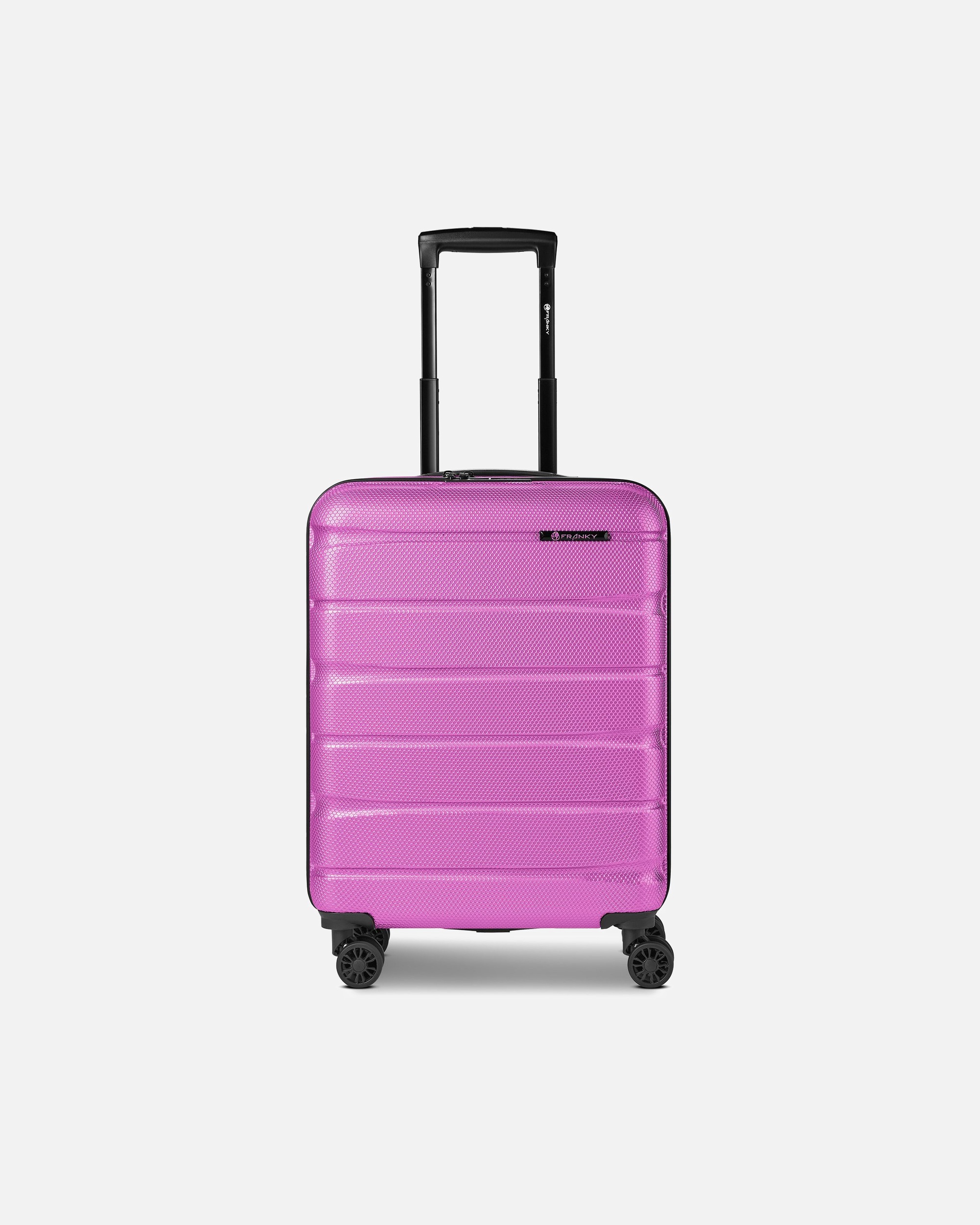 Handgepäckkoffer für Männlich Franky Munich 4.0 4 Rollen Kabinentrolley S 53 cm mit Dehnfalte pink dull