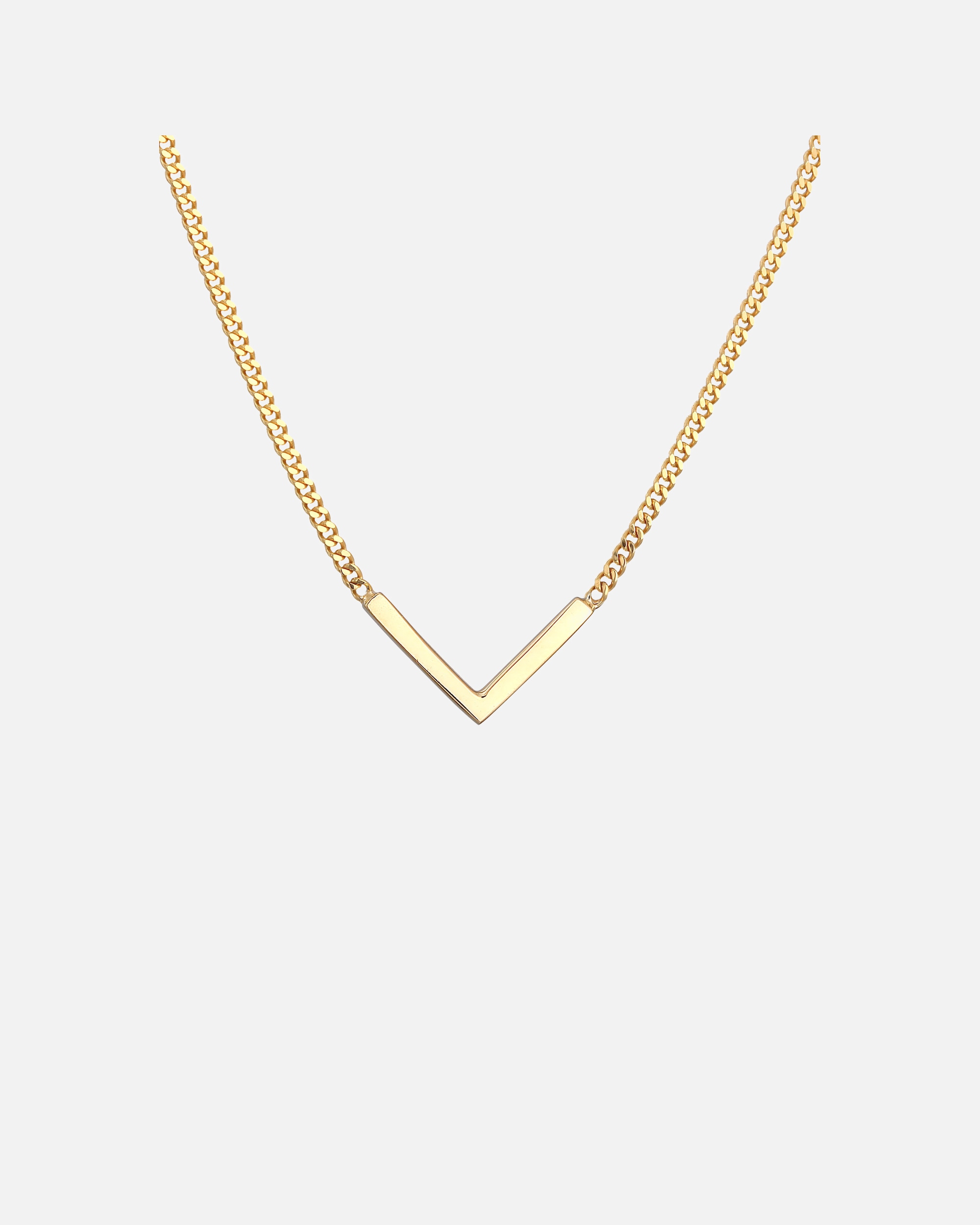 Collier for FemmeElli PREMIUMFemmes forme V Géo minimaliste en or jaune 37540
