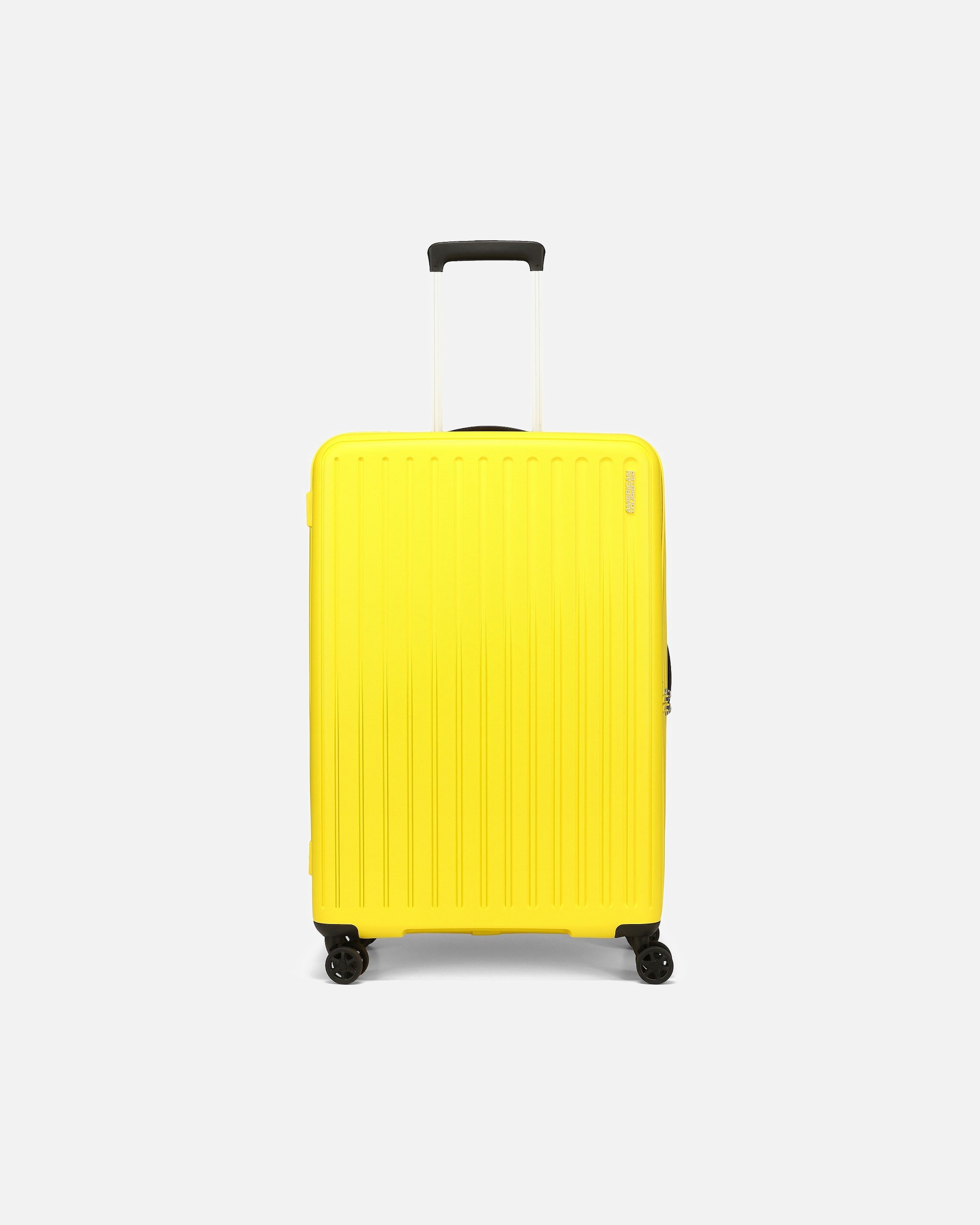 Valise trolley for HommeAmerican TouristerRejoy 4 roulettes Trolley 77 cmelectric yellow