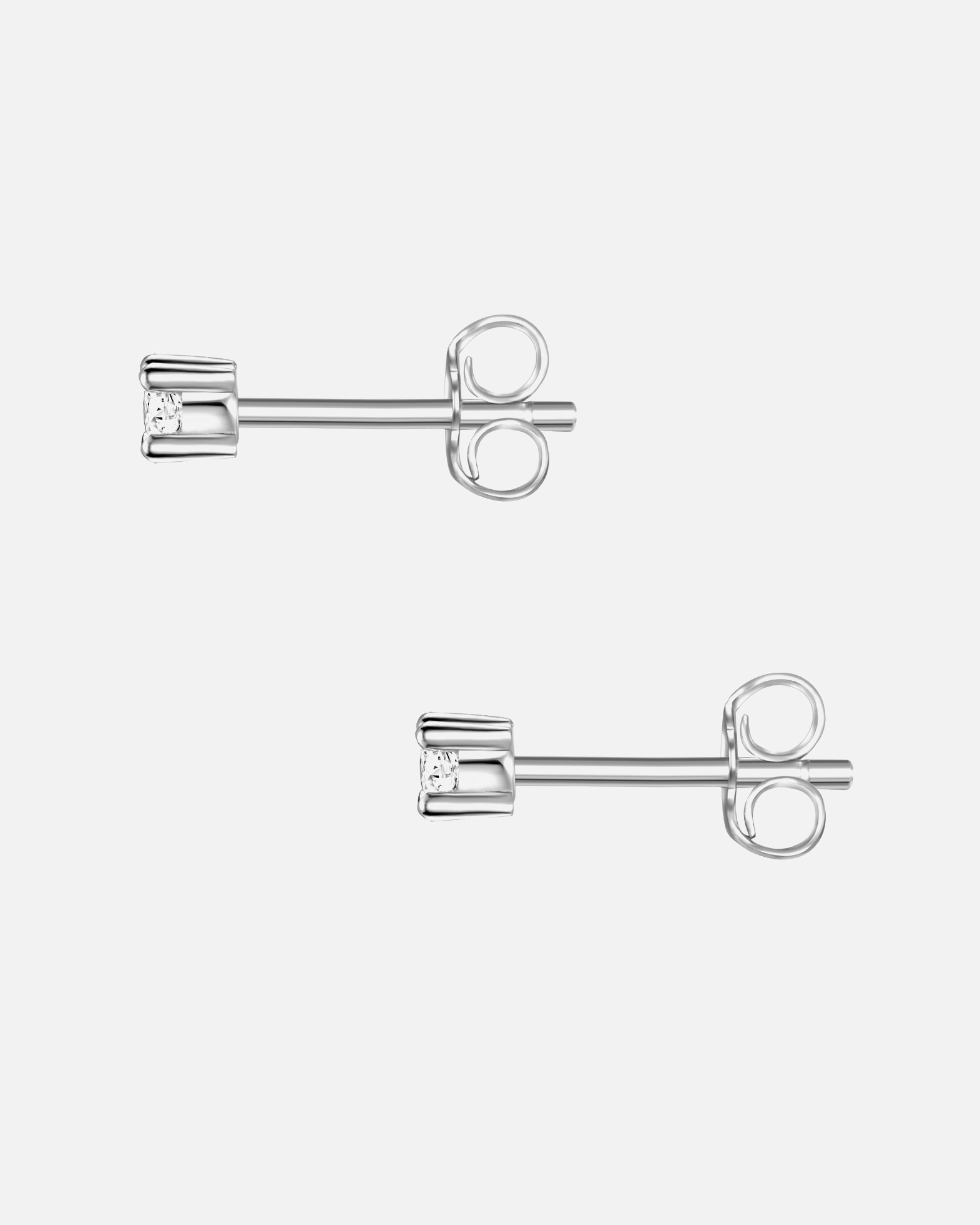 Boucle d'oreilles for FemmeGlanzstücke MünchenPuces d'oreilles en argent Argent sterling Oxyde de zirconium (CZ) en Argent2,5 mm