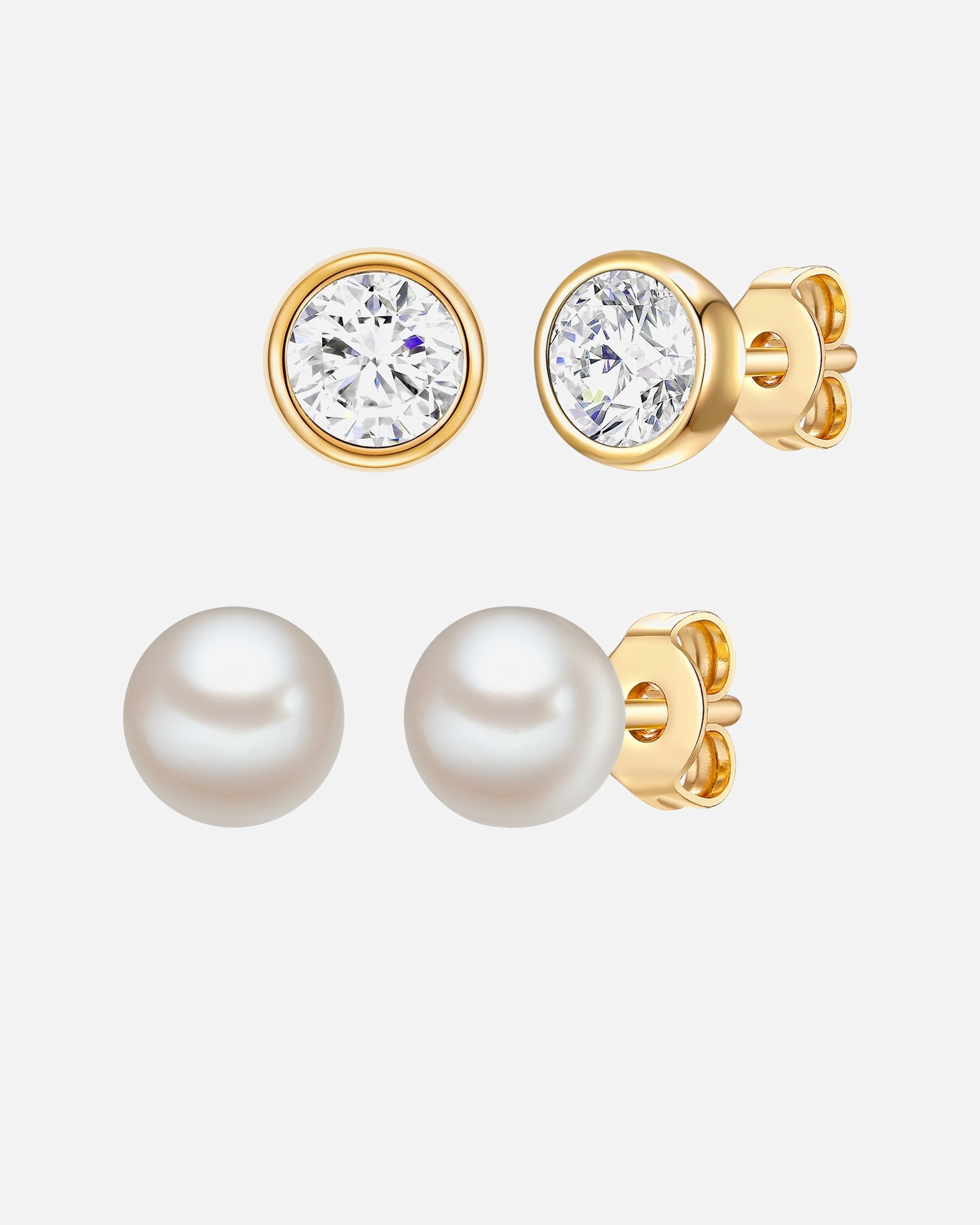 Boucle d'oreilles for FemmeRafaela DonataEnsemble de cristaux Swarovski® Argent sterling Orné de cristaux Swarovski® Perle de culture d'eau douce en Argent6,0 - 7,0 mm