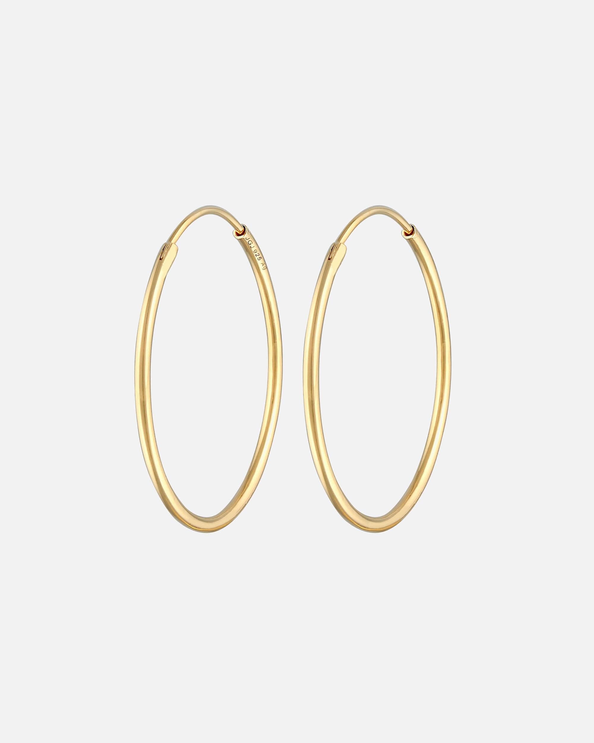 Ohrringe für Weiblich Elli Elli Ohrringe Creolen Rund Basic Klassisch 925 Silber goldfarben