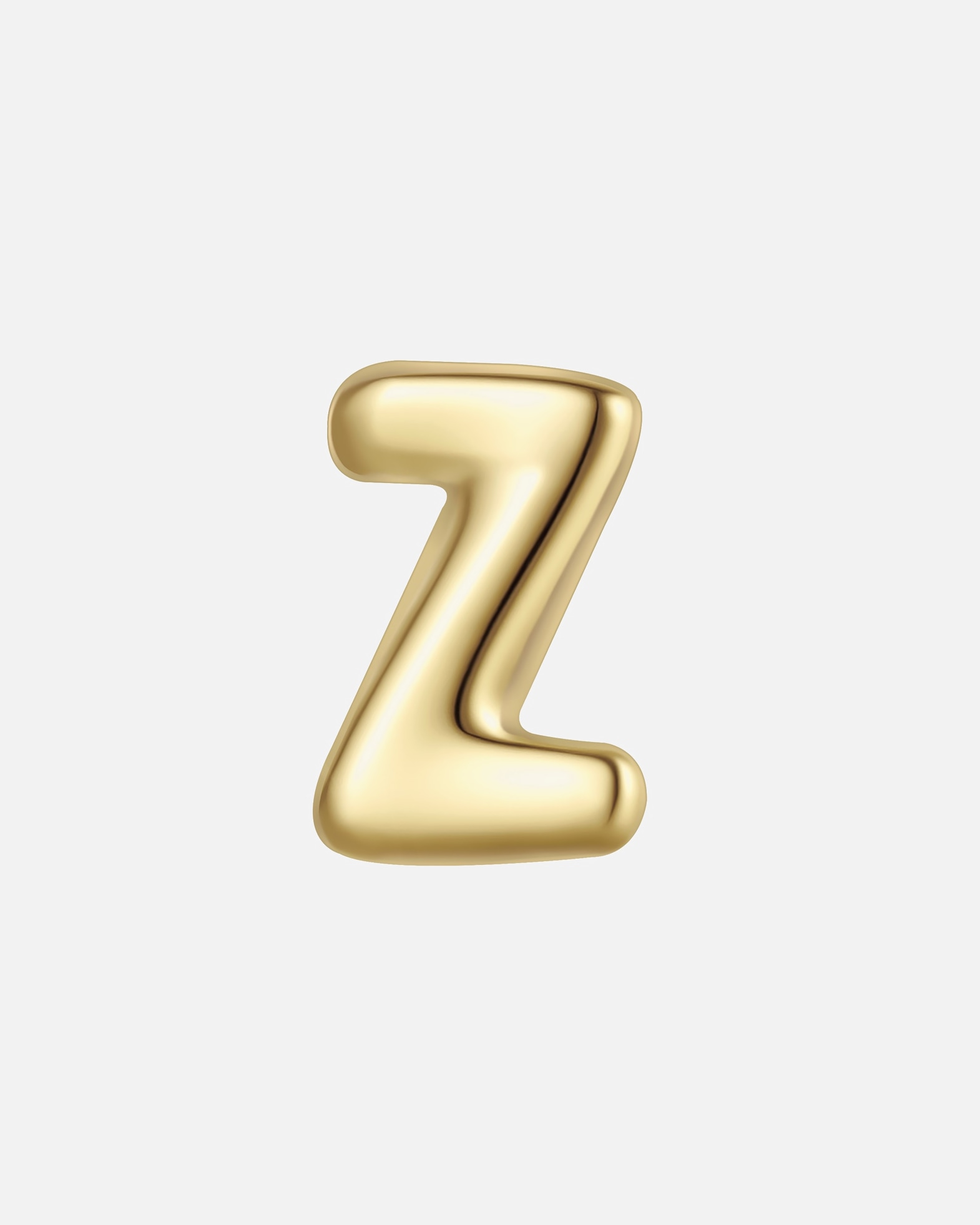 Ohrringe für Weiblich Glanzstücke München Piercing Buchstabe Z aus Sterling Silber in gelbgold 3,9 mm