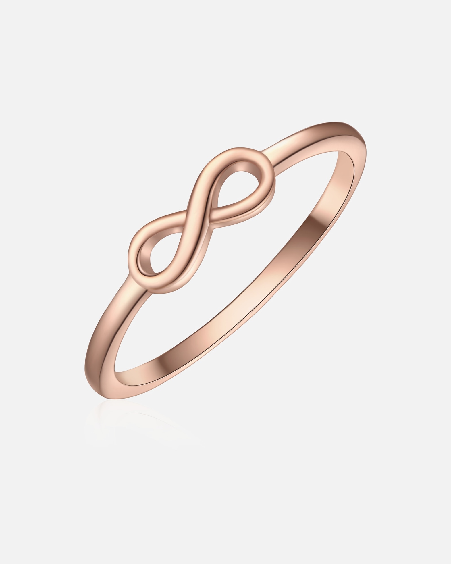 Ring für Weiblich Glanzstücke München Ring Infinity aus Sterling Silber in roségold 54