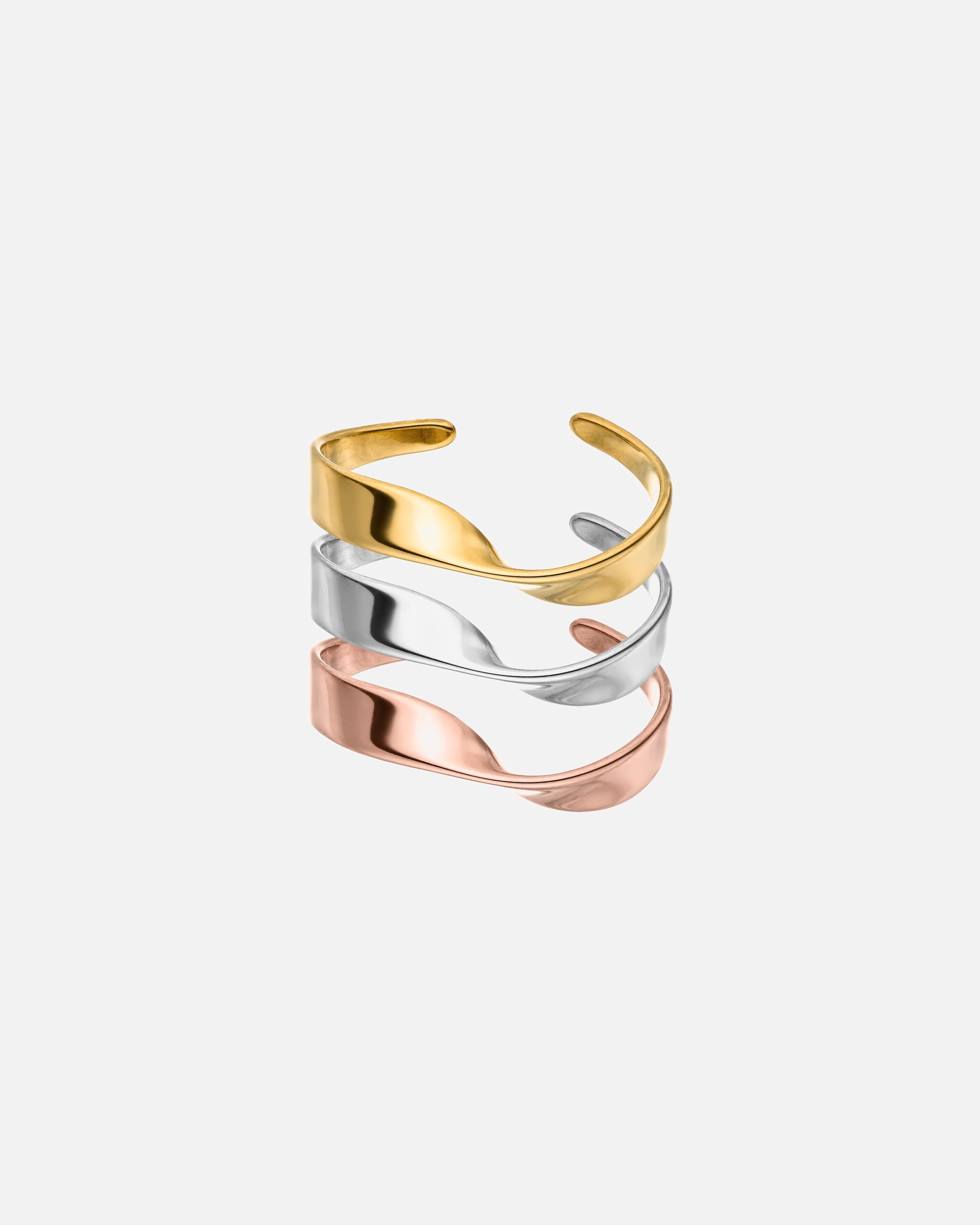 Bague for FemmePureleiTwist Ensemble de bagues 100% acier inoxydableTwist Ensemble de bagues 100% acier inoxydable