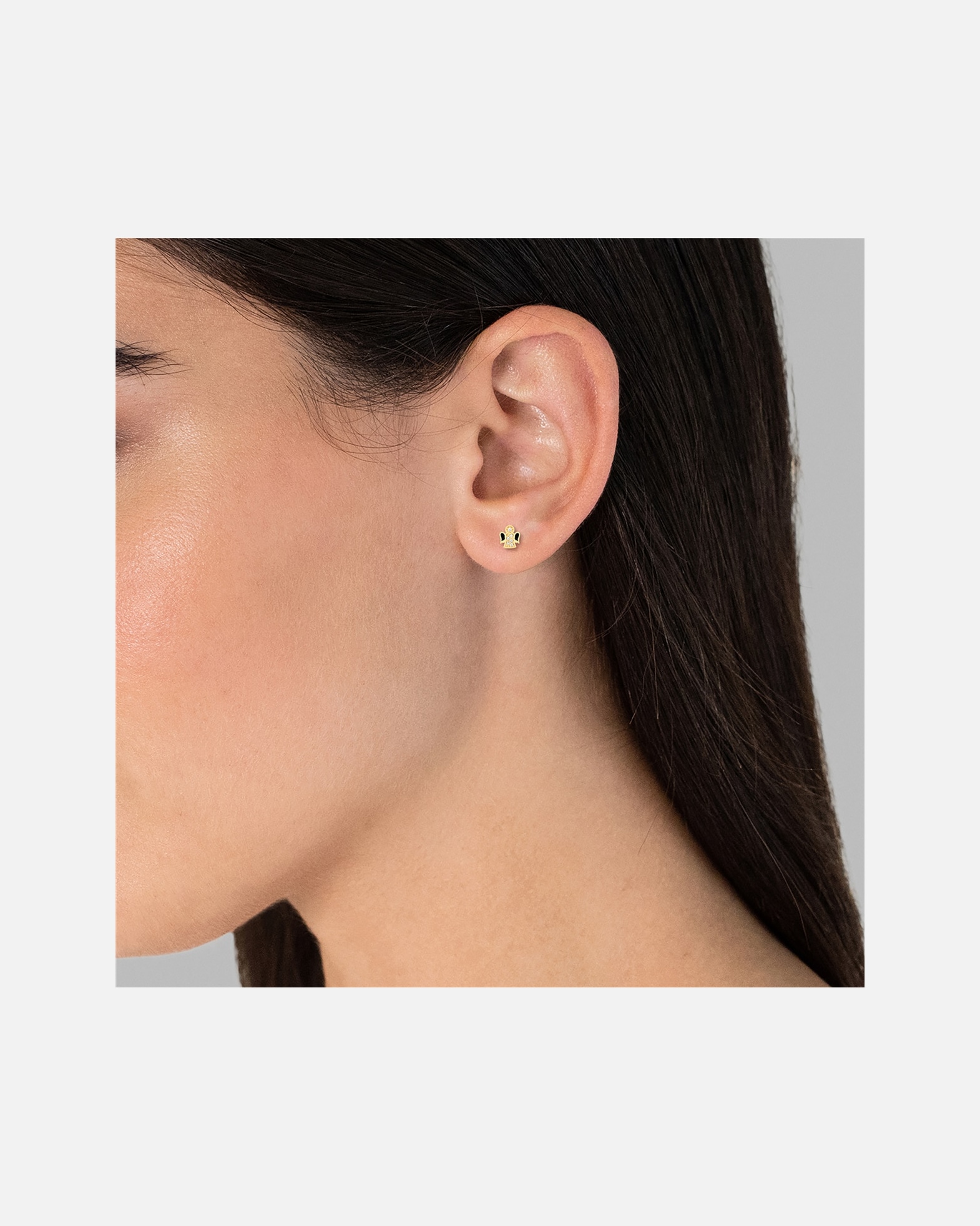 Boucle d'oreilles for FemmeGlanzstücke MünchenBoucles d´oreilles Ange Argent sterling Oxyde de zirconium (CZ) en Or jaune7,6 mm