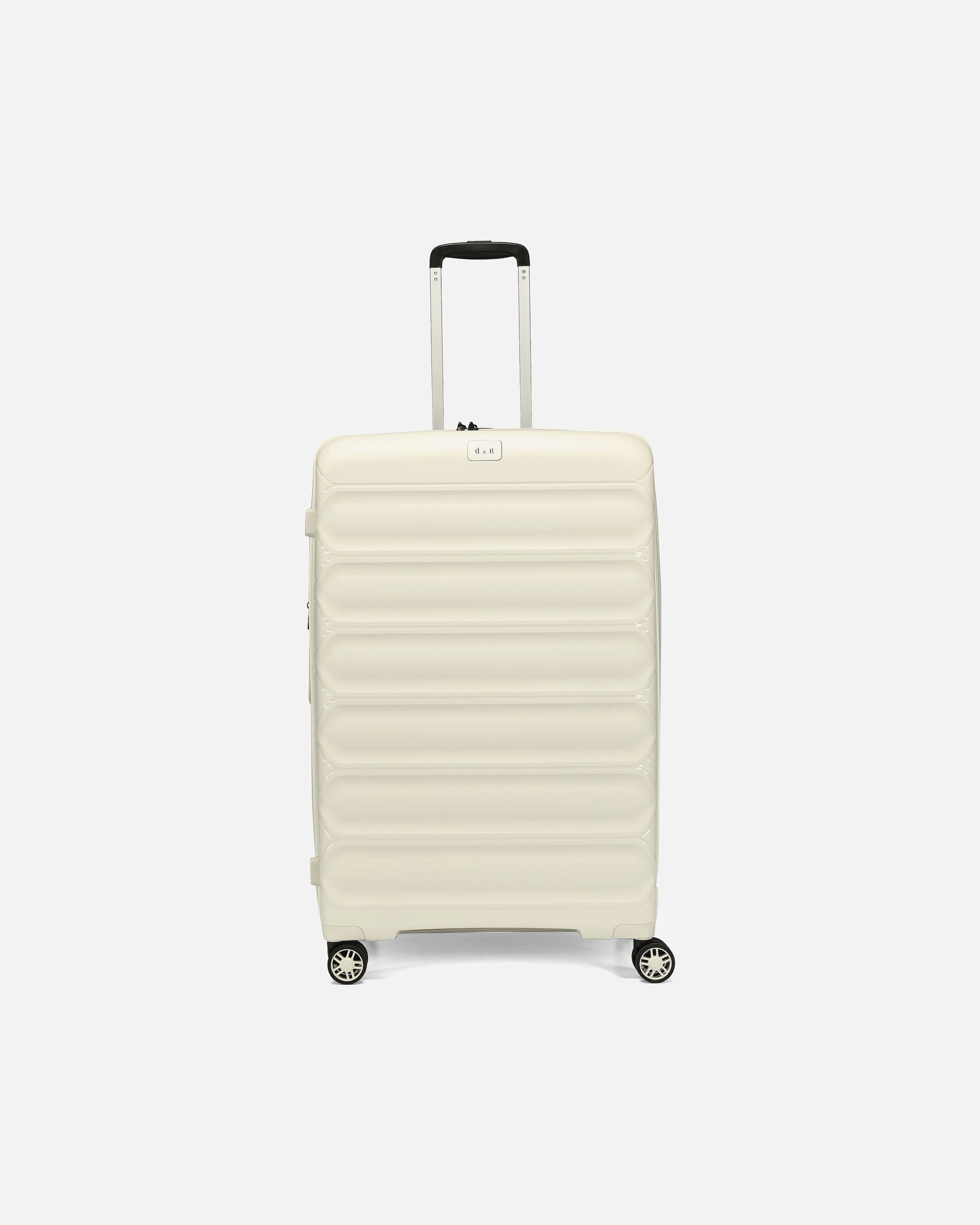 Trolley für Männlich d & n Travel Line 4700 4 Rollen Trolley 78 cm mit Dehnfalte cream white