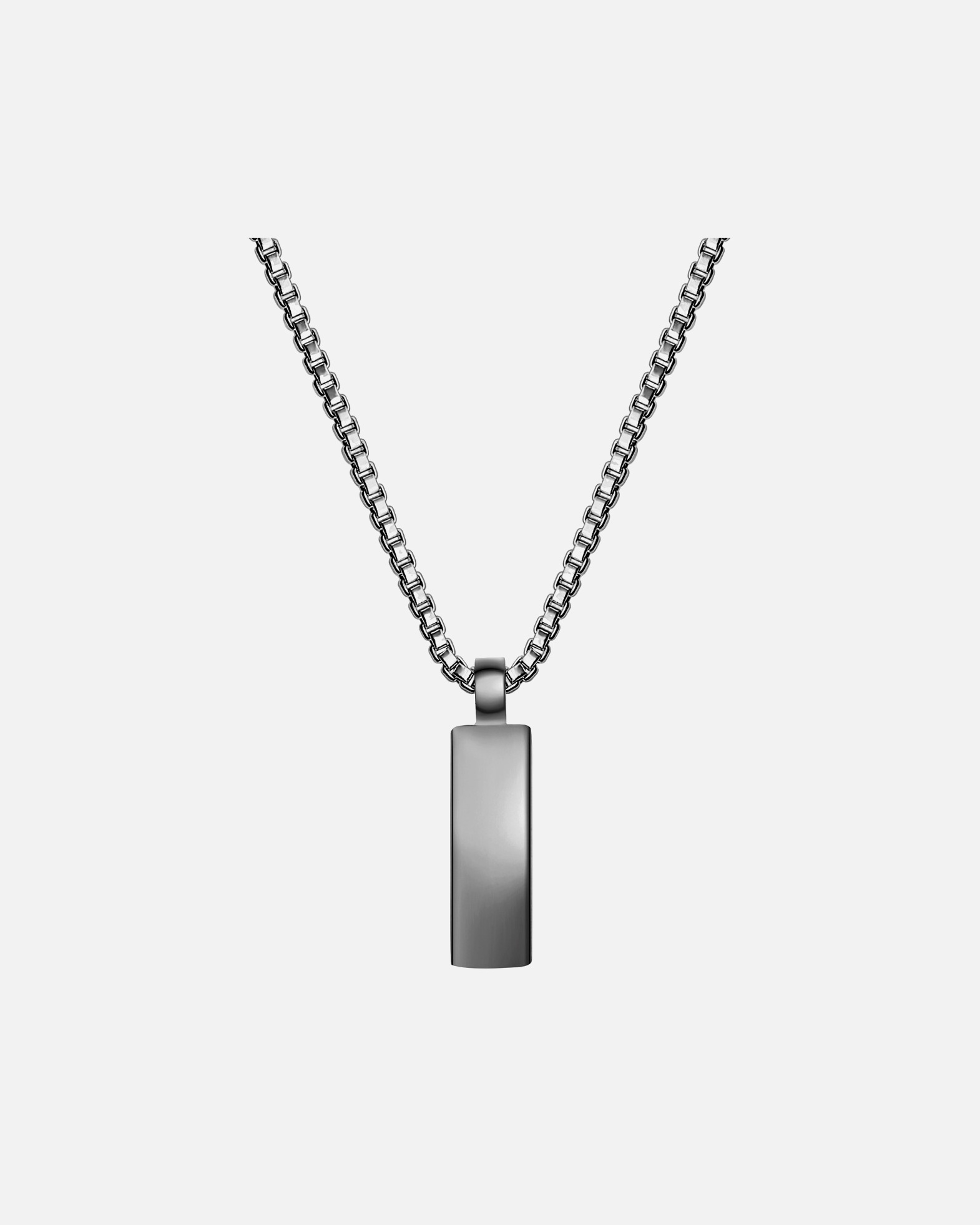 Collier for HommeChaîne en Acier inoxydable en Gunmetal55,0 cm