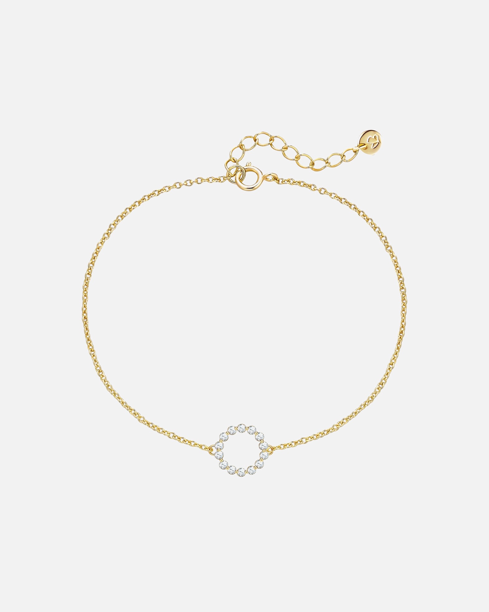 Bracelet for FemmeBracelet en Argent sterling en Or jaune17,0 cm Basislänge + 3,0 cm Verlängerung