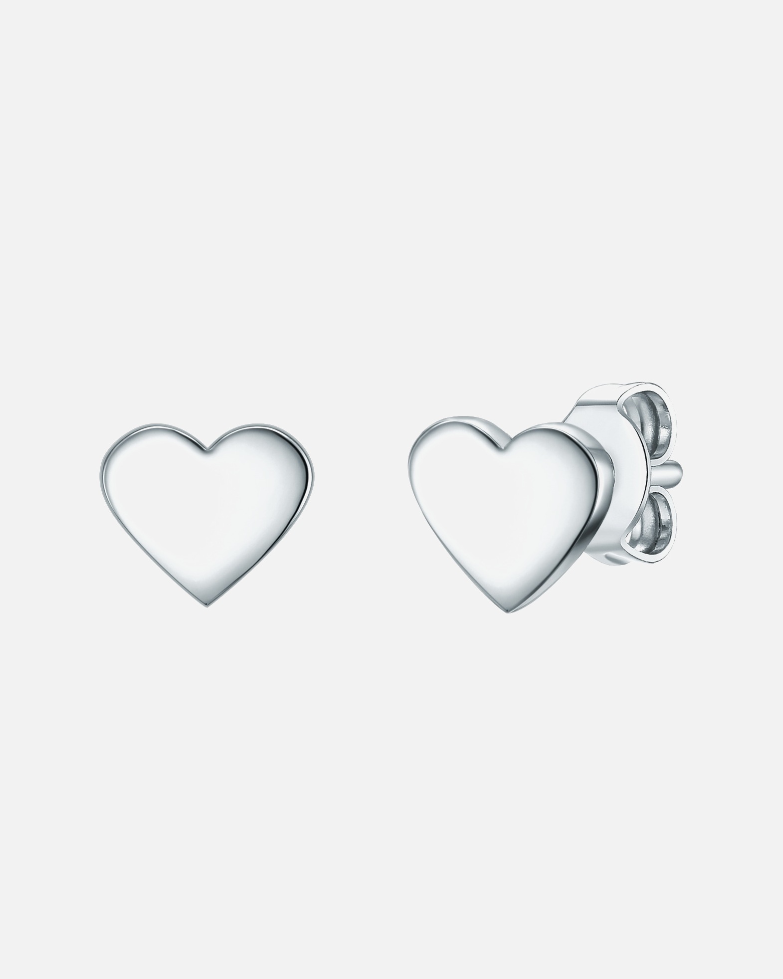 Boucle d'oreilles for FemmeClous d'oreilles en acier inoxydable Coeur Acier inoxydable en Argent7,1 mm