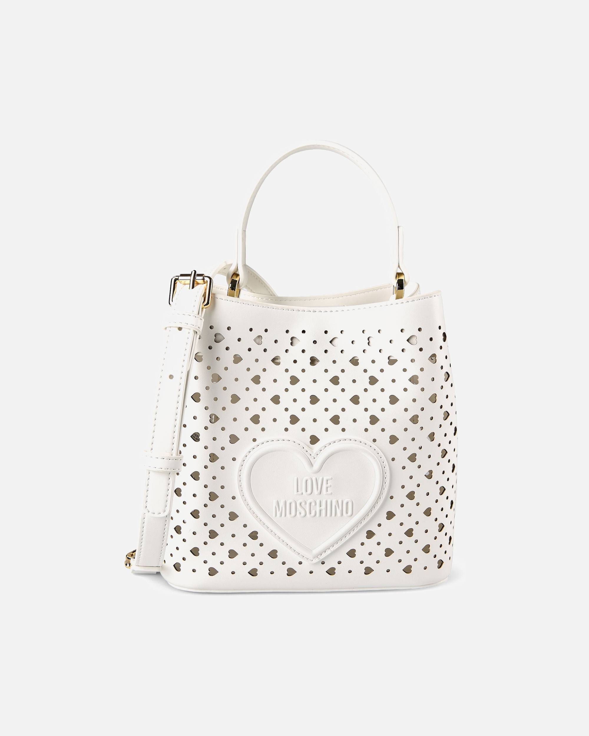 Sac for FemmeLove MoschinoBasket Laminated Sac à main porté épaulewhite